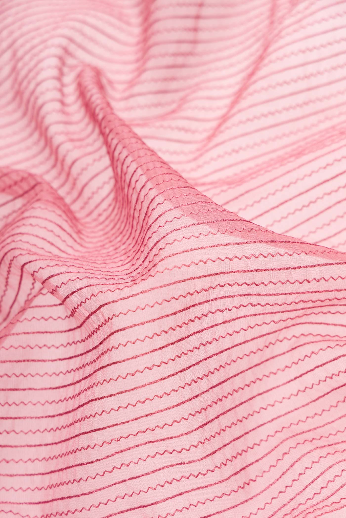 Pink Organza Silk Saree - Image 2