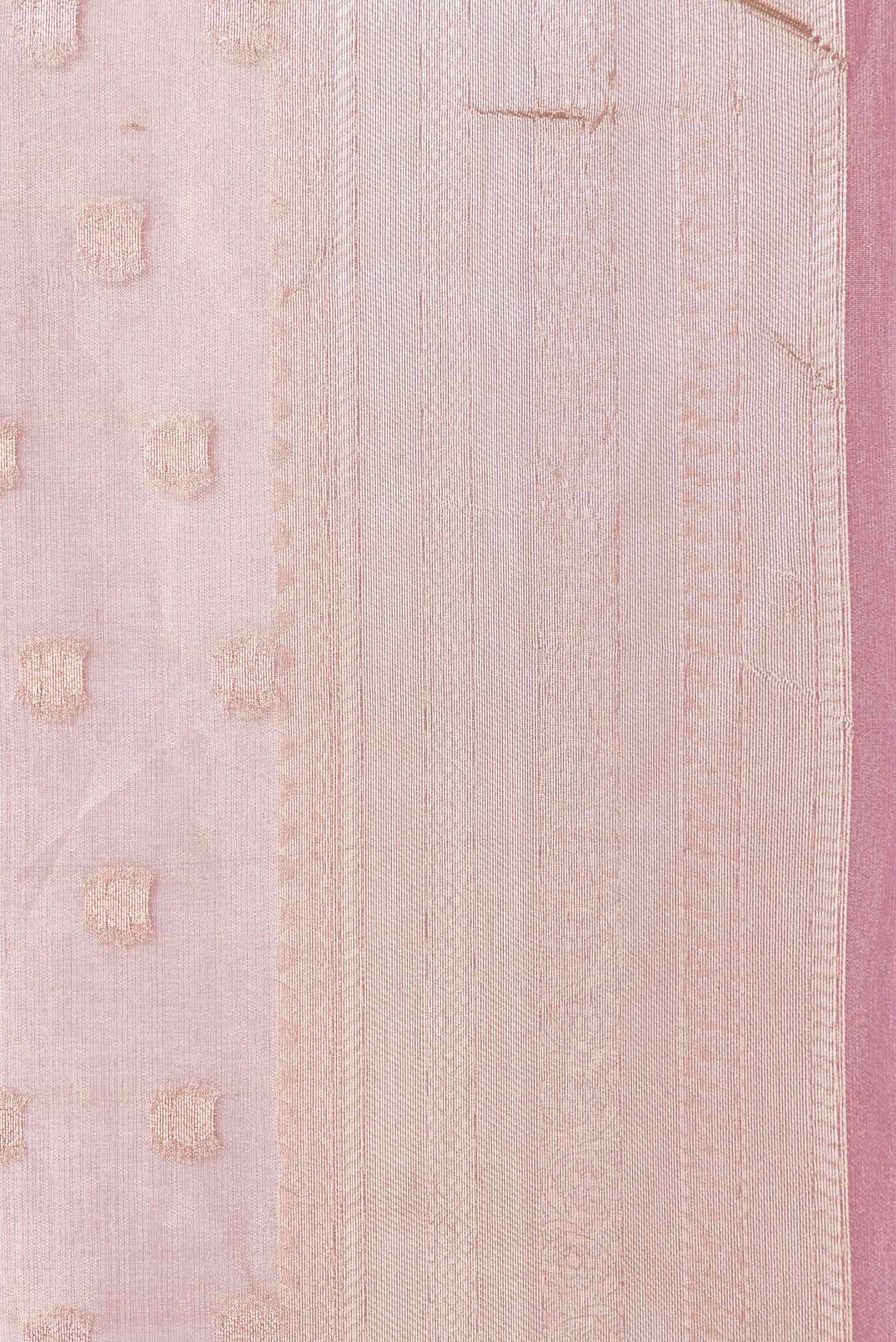 Pink Dual Tone Organza Silk Saree - Image 3