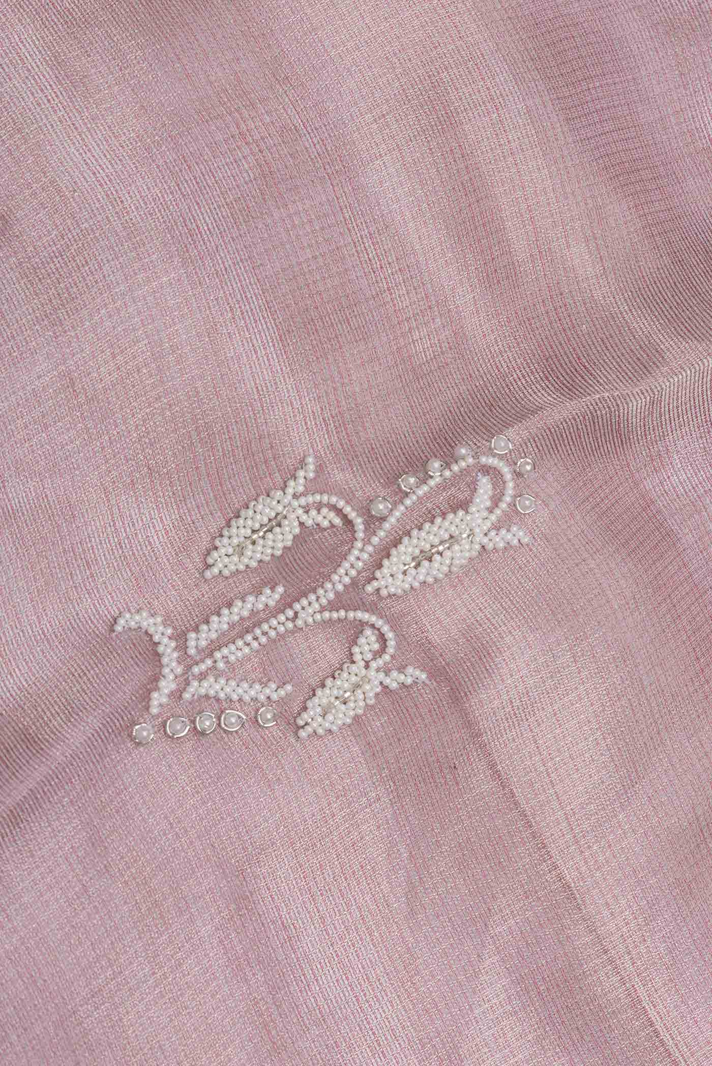 Pink Dual Tone Organza Silk Saree - Image 2