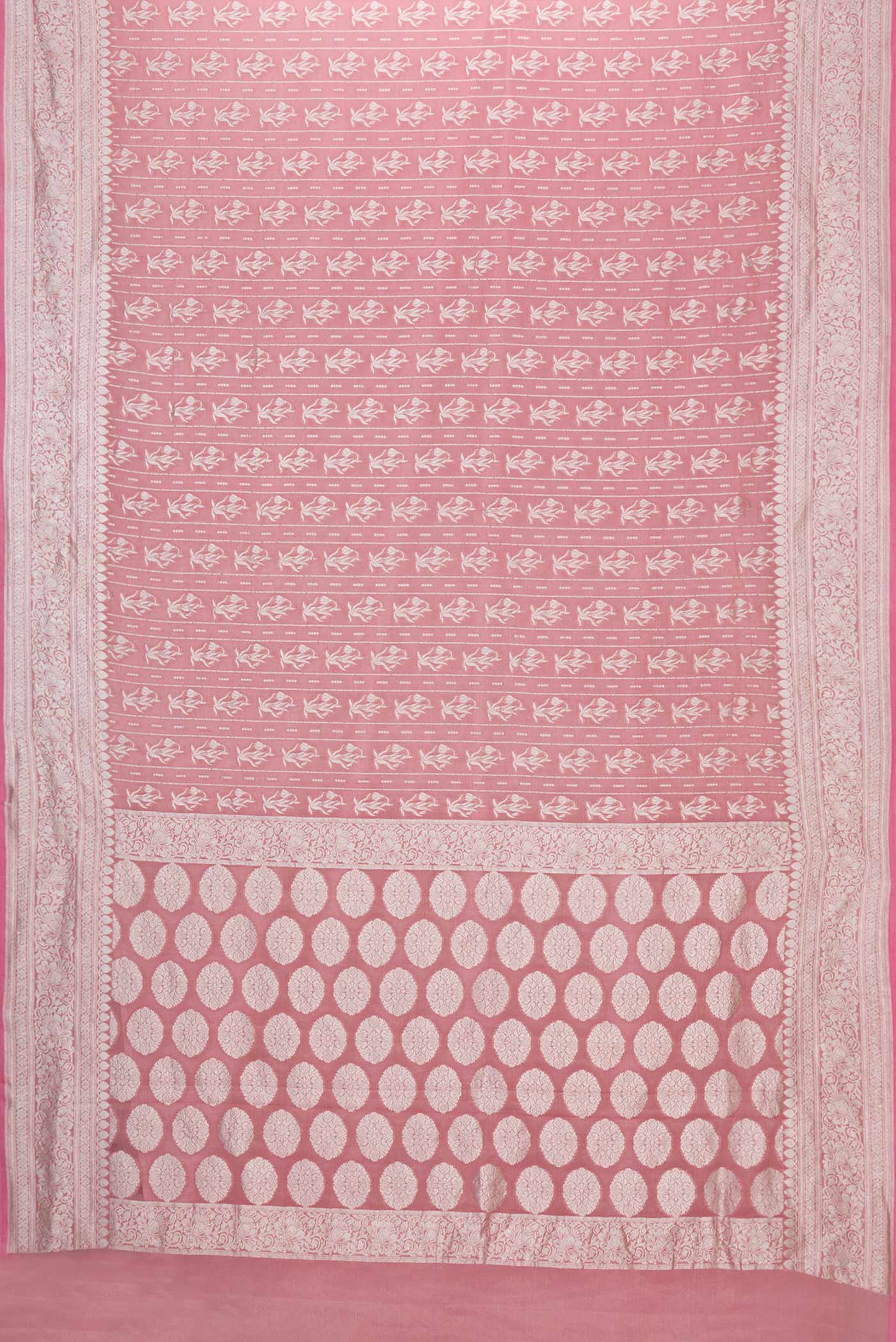 Pink Banarasi Georgette Saree - Image 6