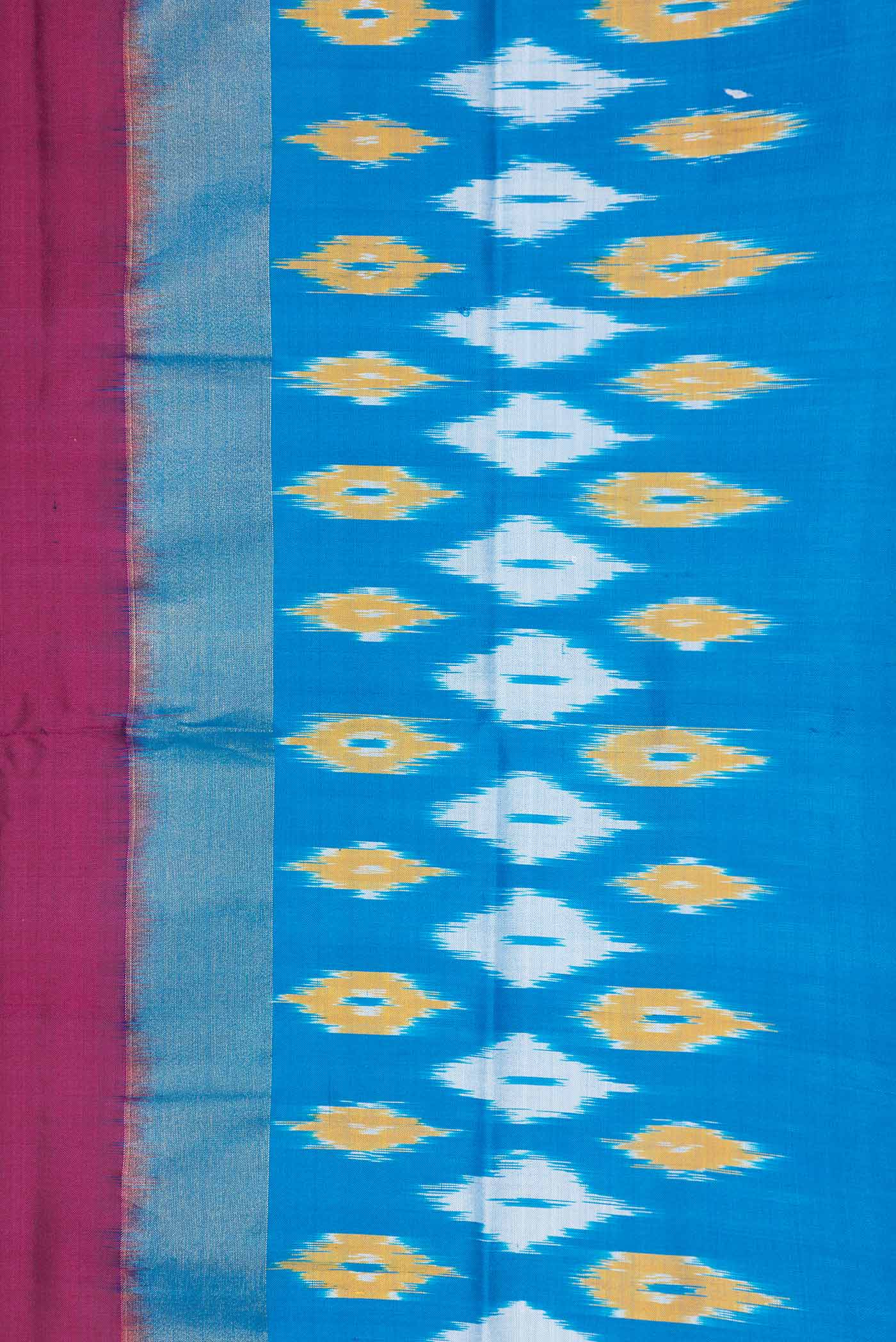 Pink Dual Tone Pochampally Silk Saree - Image 3