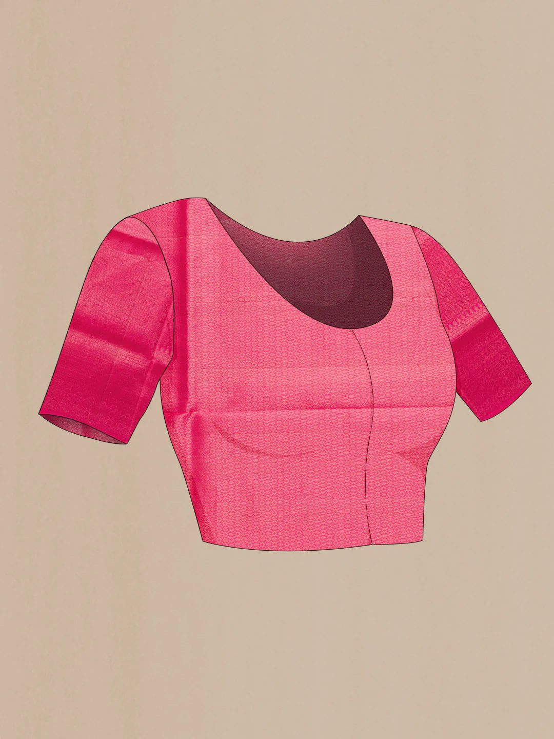 Pink Dual Tone Soft Silk Saree - Image 5