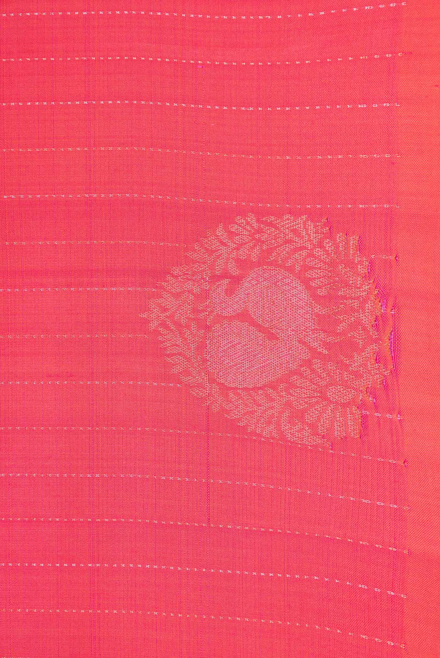 Pink Dual Tone Soft Silk Saree - Image 3