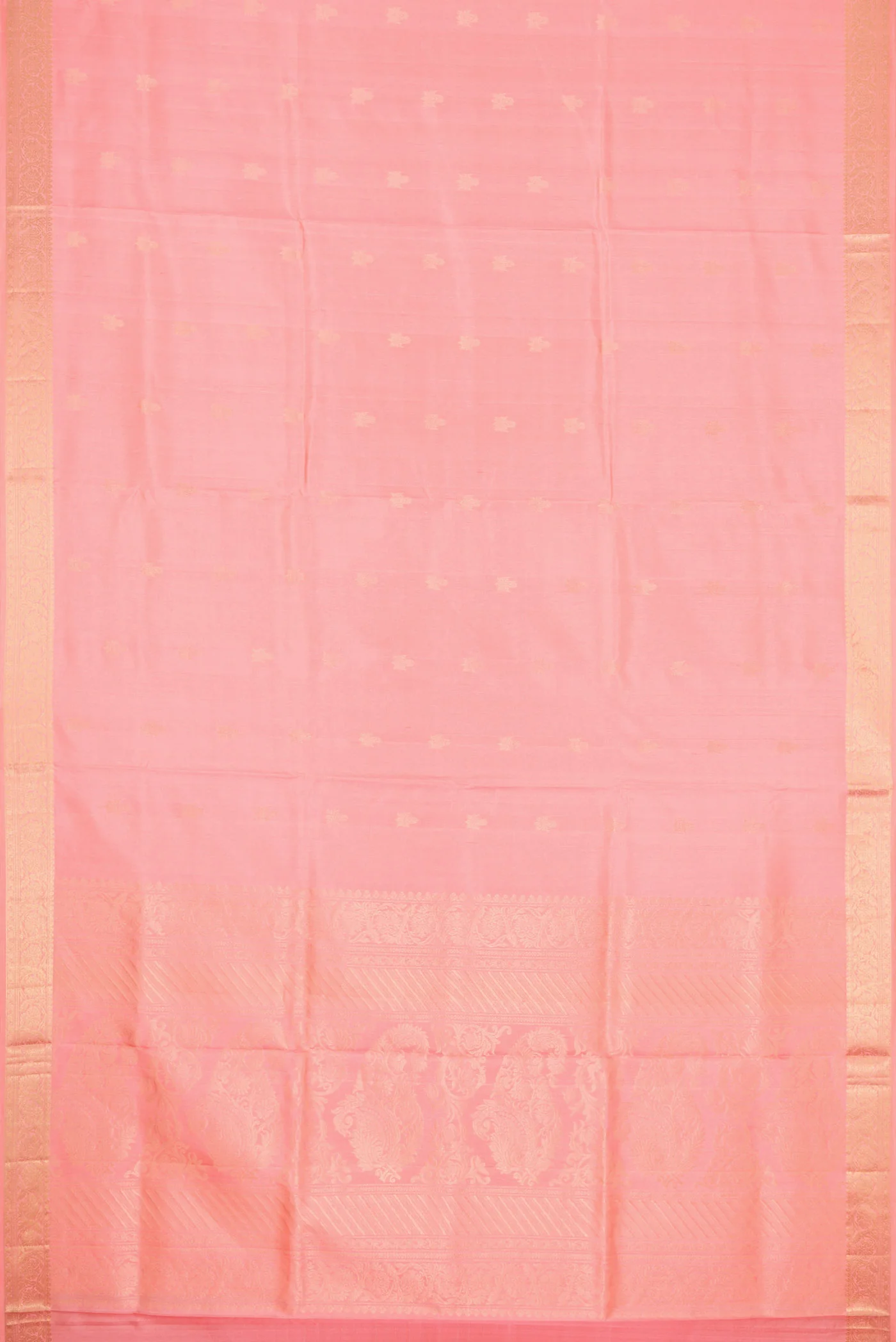Pink Dual Tone Soft Silk Saree - Image 6