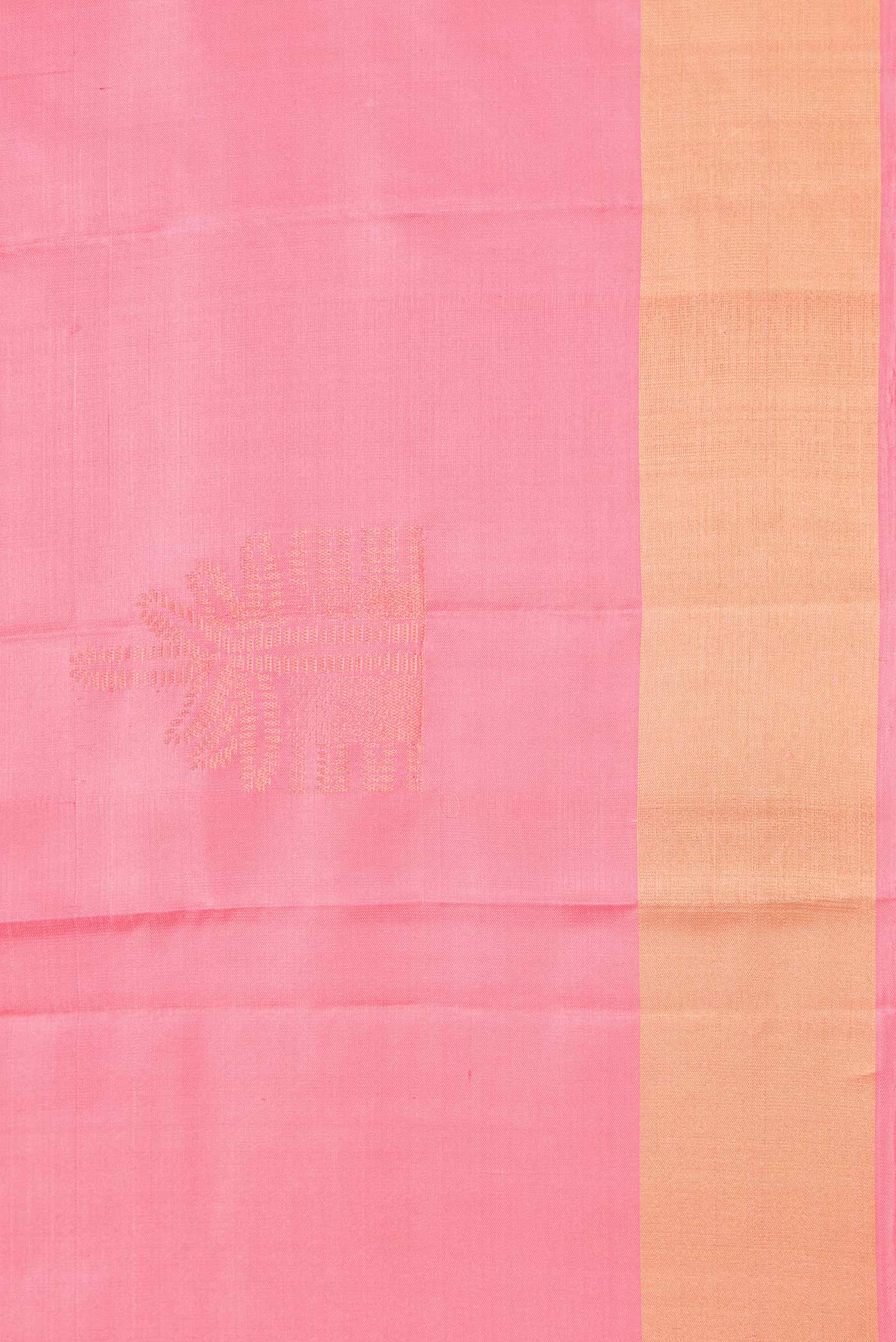 Pink Dual Tone Soft Silk Saree - Image 3