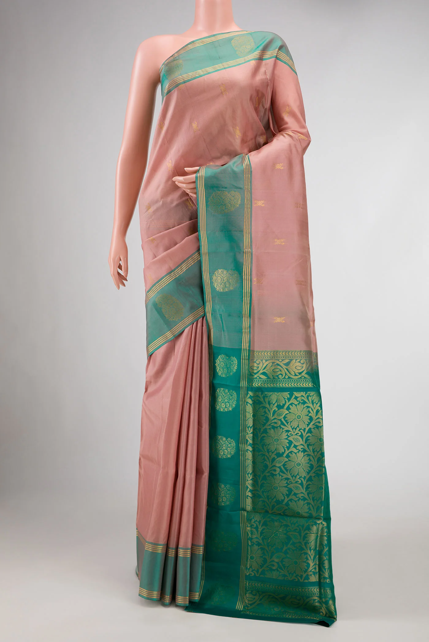 Rose Gold Soft Silk Saree