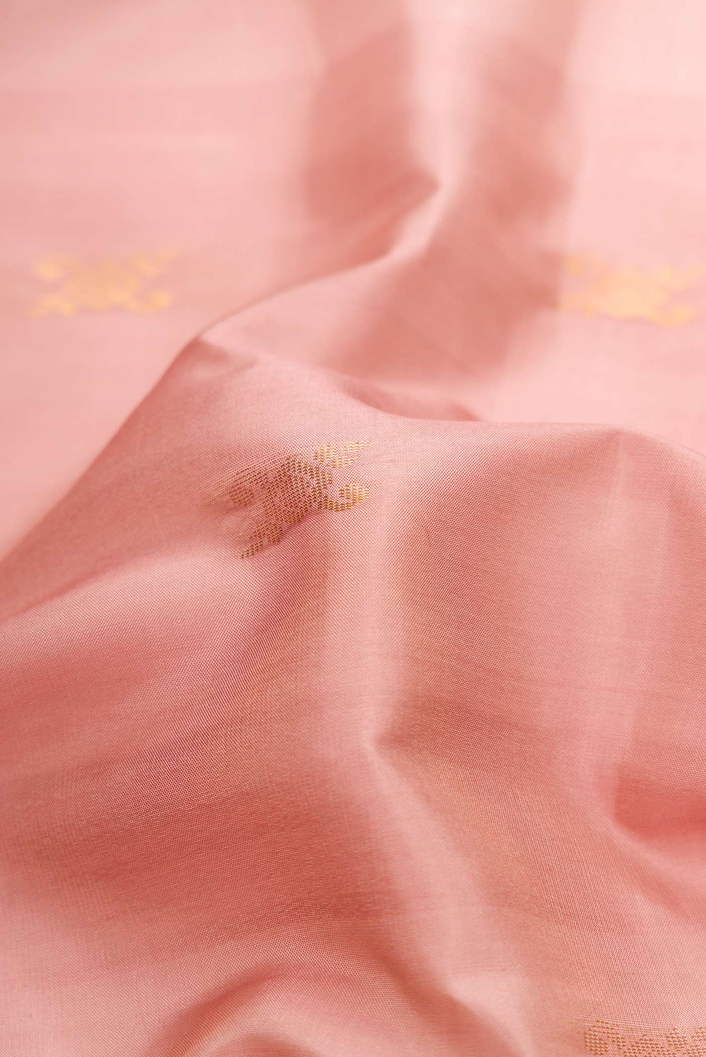 Rose Gold Soft Silk Saree - Image 2