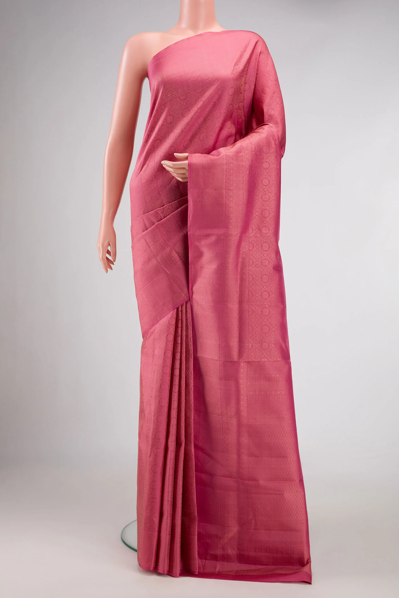 Pink Dual Tone Soft Silk Saree