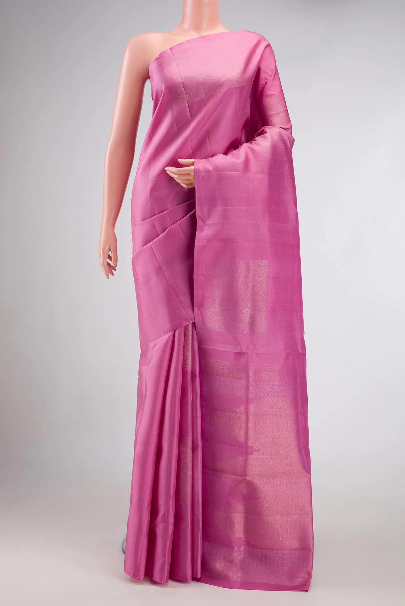 Pink Dual Tone Soft Silk Saree