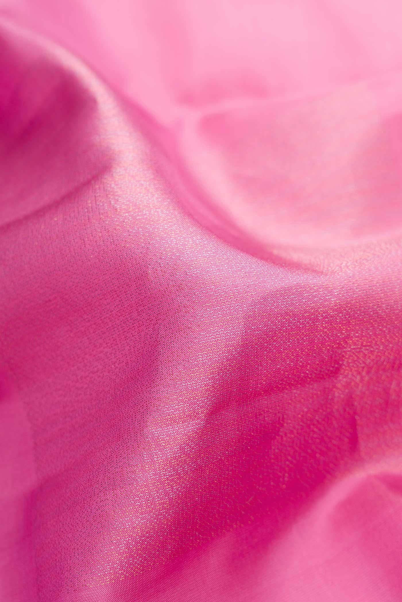 Pink Dual Tone Soft Silk Saree - Image 2