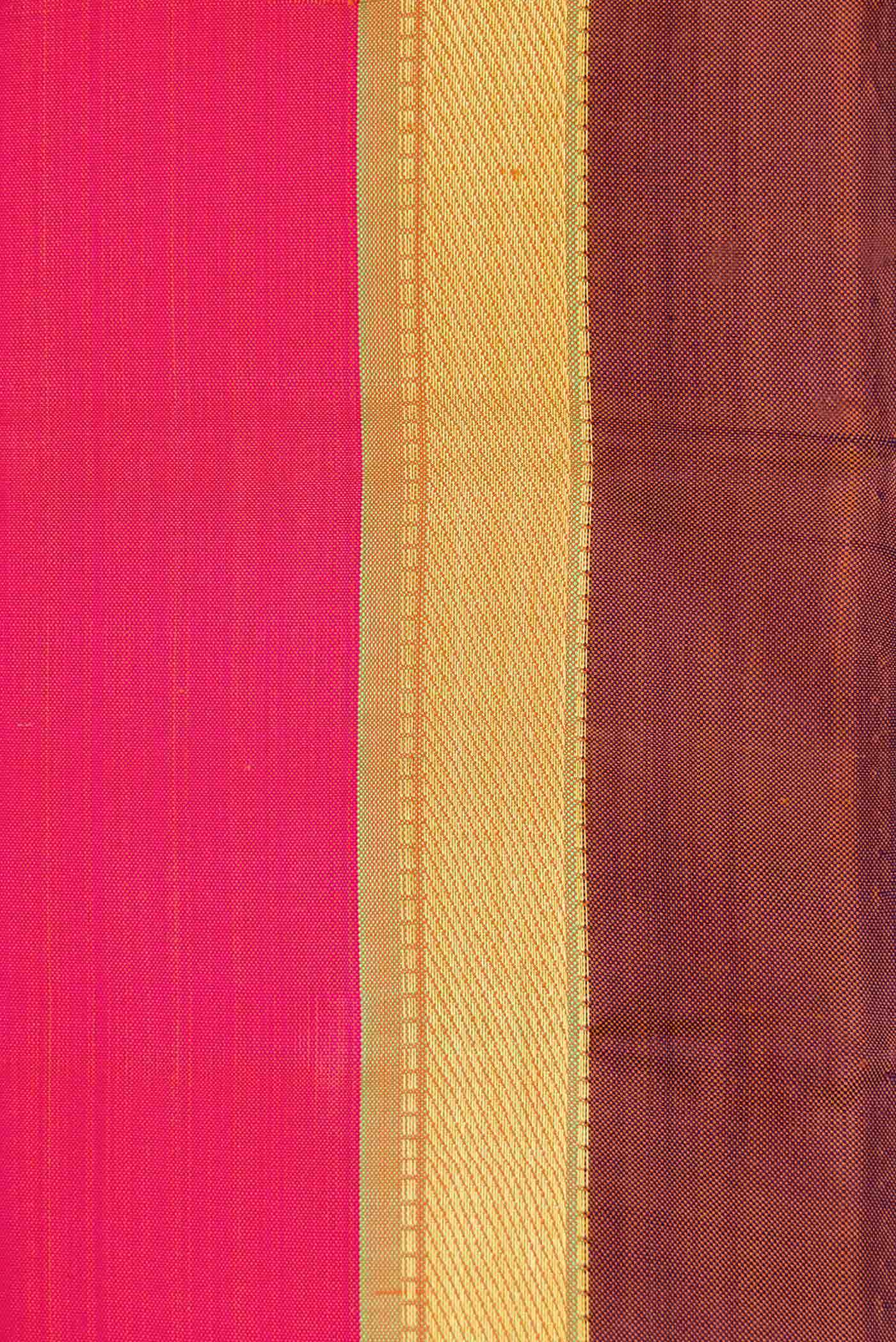 Pink Dual Tone Soft Silk Saree - Image 4