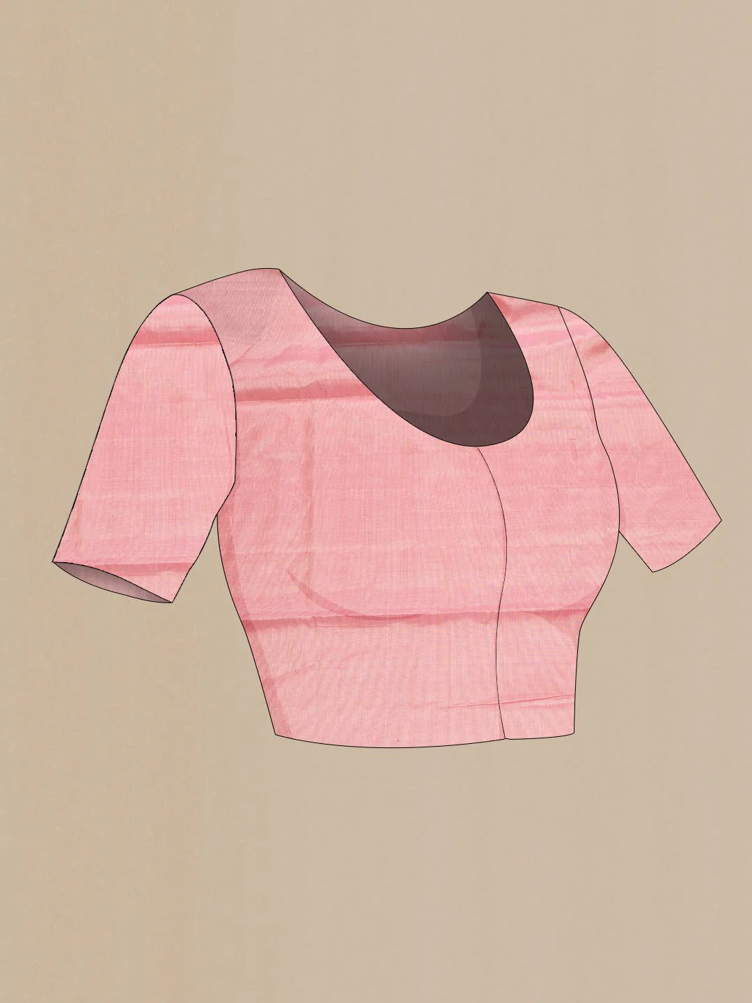 Pink Dual Tone Soft Silk Saree - Image 6