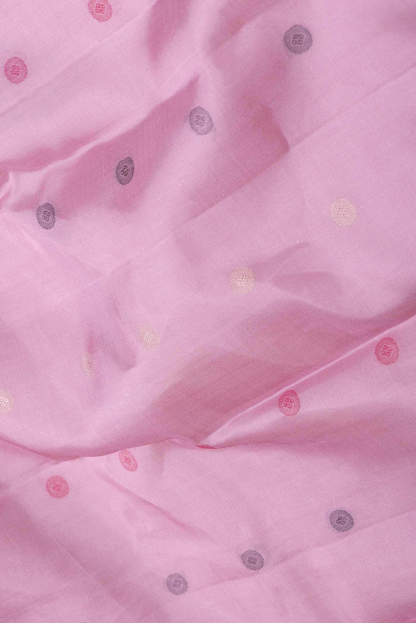 Pink Dual Tone Soft Silk Saree - Image 3