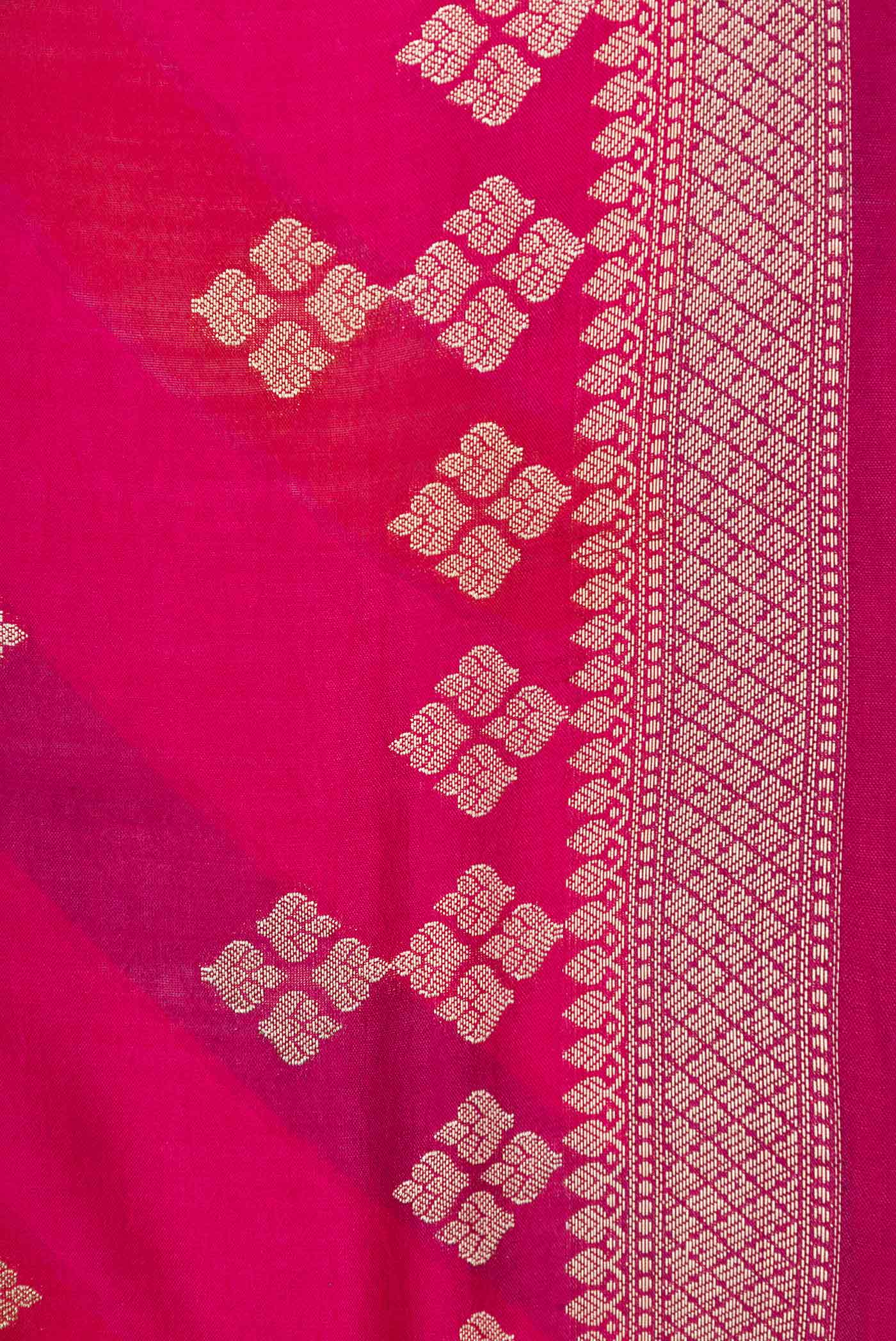 Pink Banarasi Raw Silk Saree - Image 3