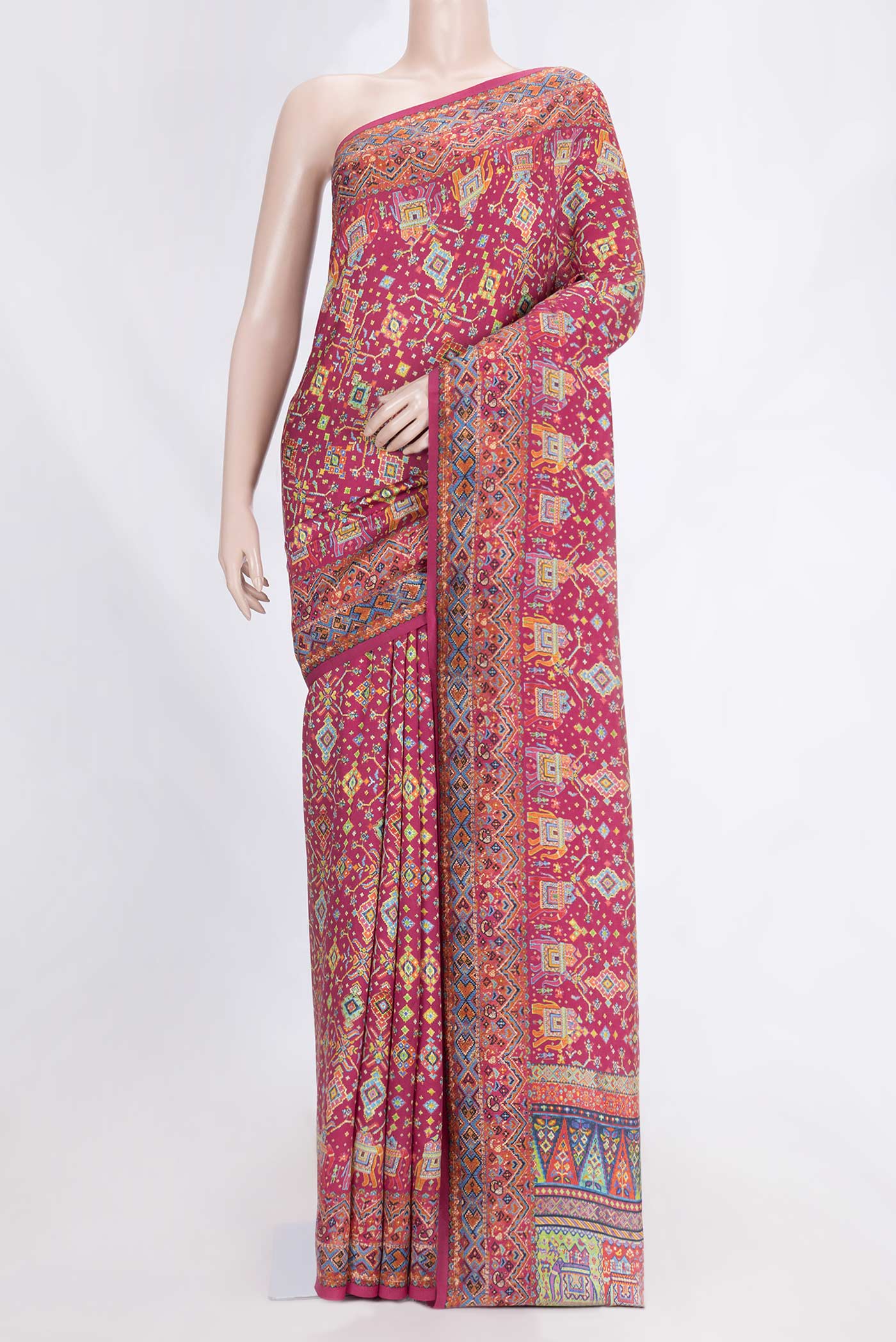 Pink Tussar Saree