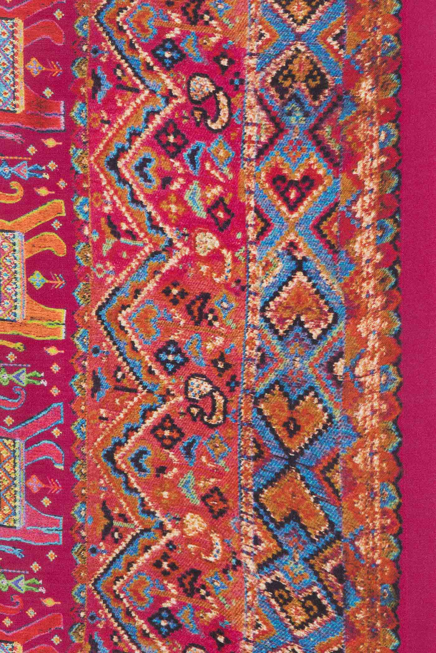 Pink Tussar Saree - Image 3