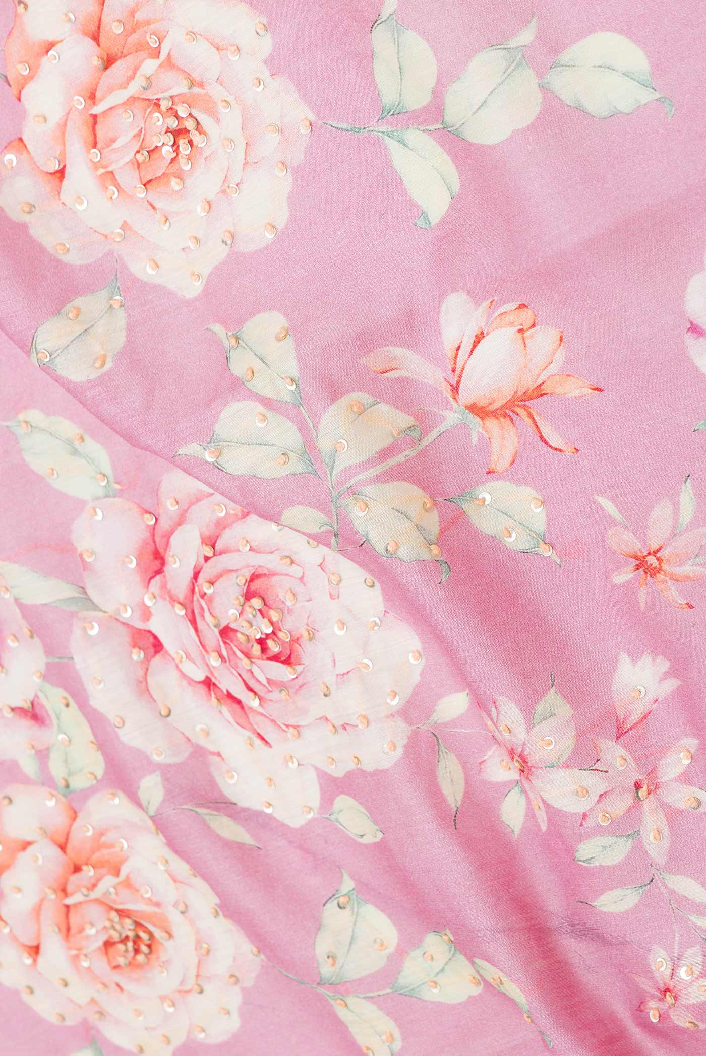 Pink Dual Tone Tussar Saree - Image 2