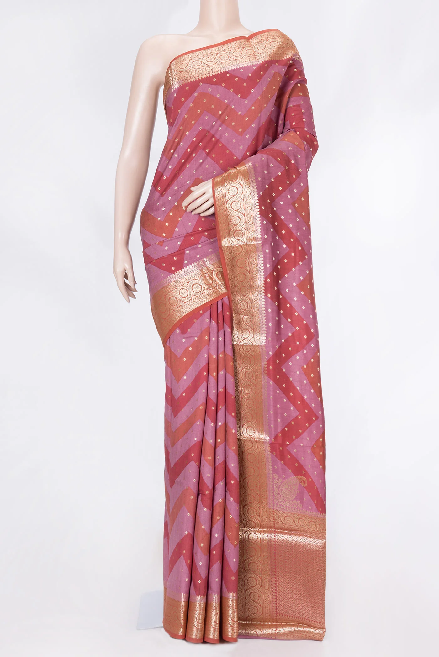 Multi Color Banarasi Raw Silk Saree