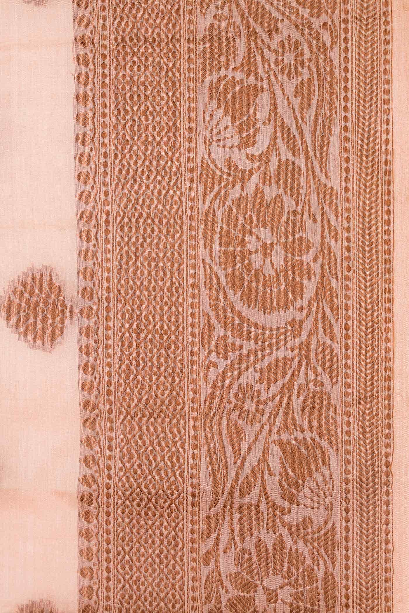 Pink Dual Tone Tussar Silk Saree - Image 3