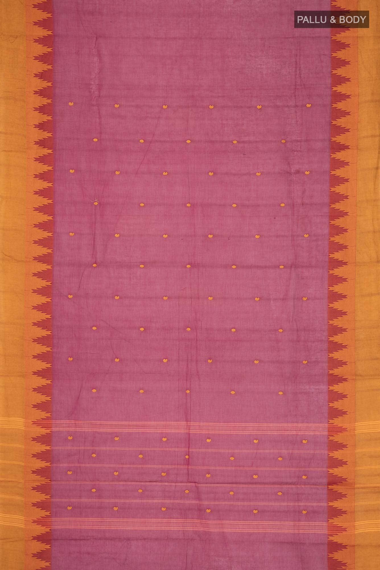 Pink Kanchi Cotton Saree - Image 4