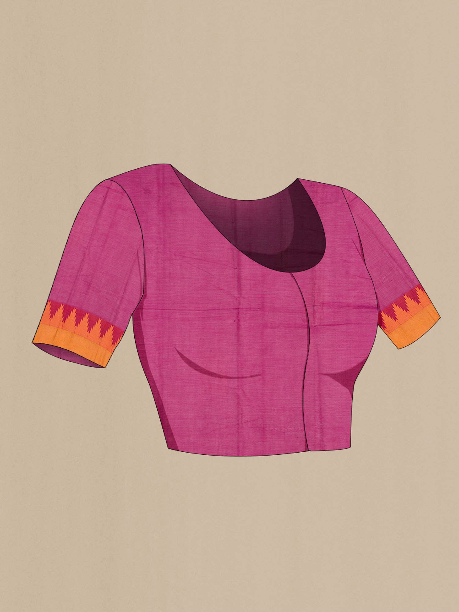 Pink Kanchi Cotton Saree - Image 6