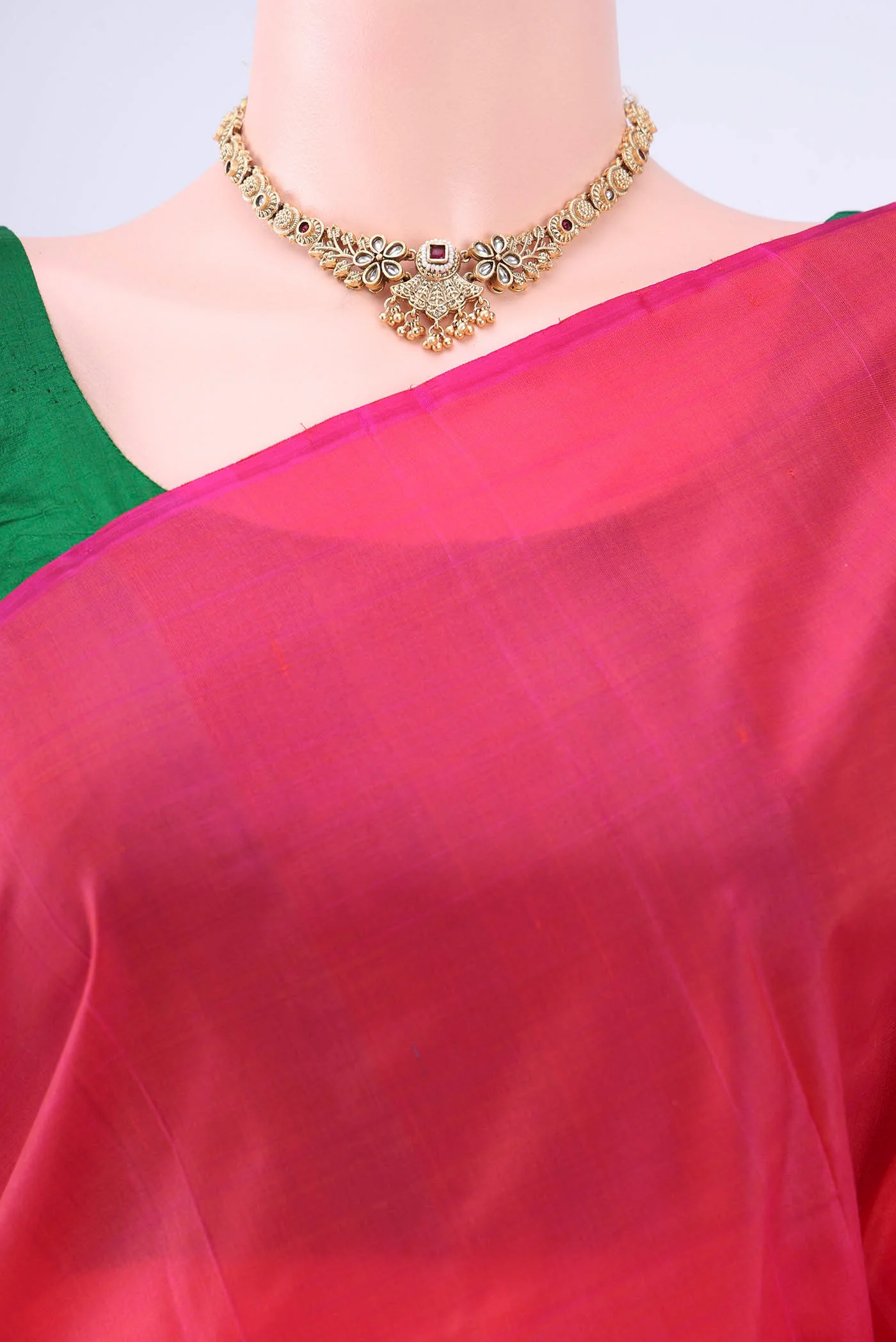 Pink Kanchipuram Saree - Image 2