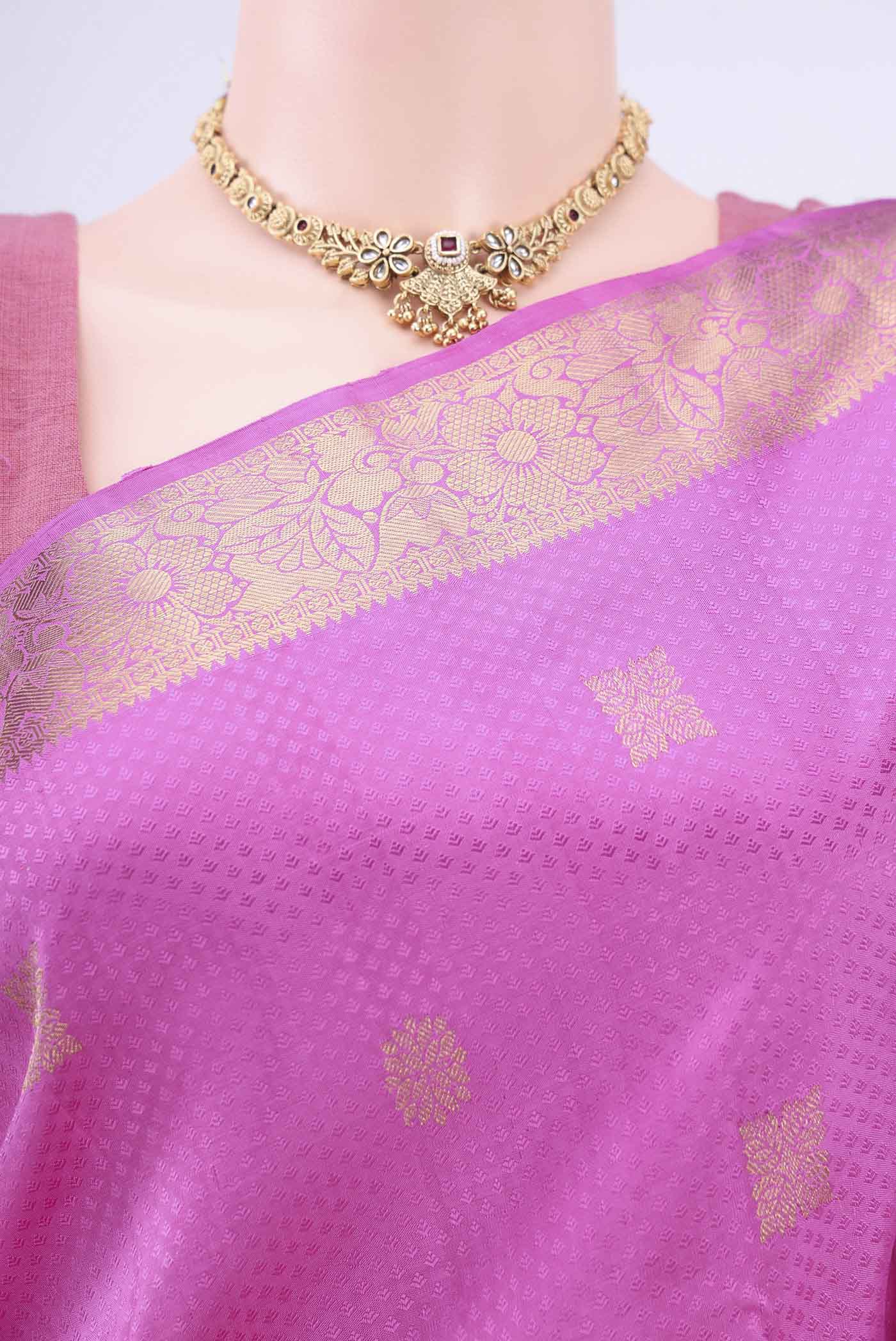 Pink Kanchipuram Saree - Image 2