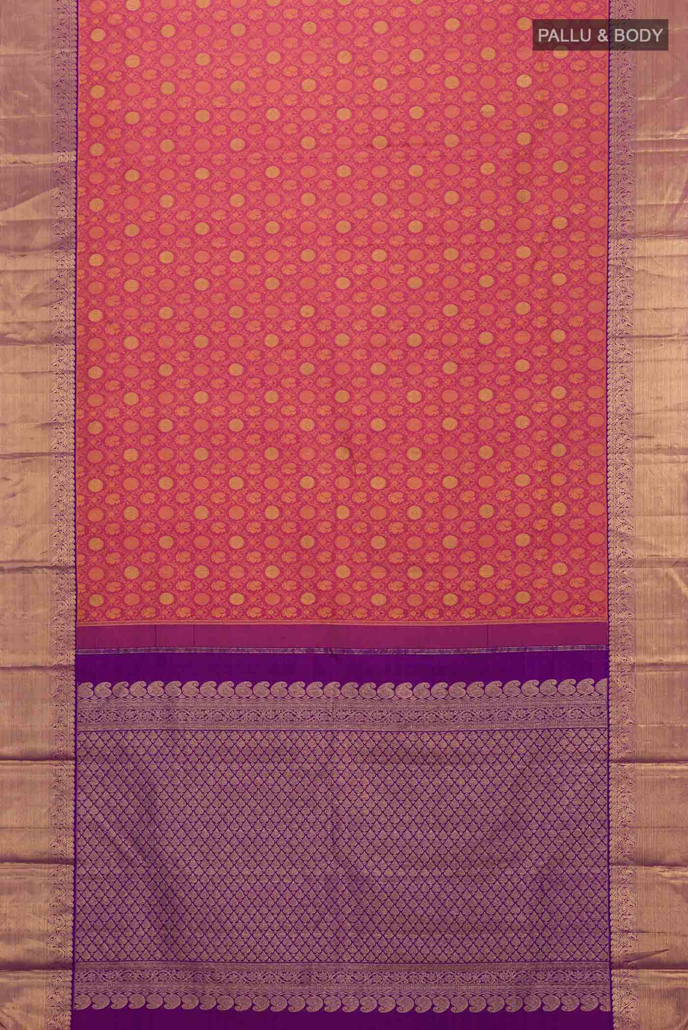 Pink Kanjivaram Silk Saree - Image 6