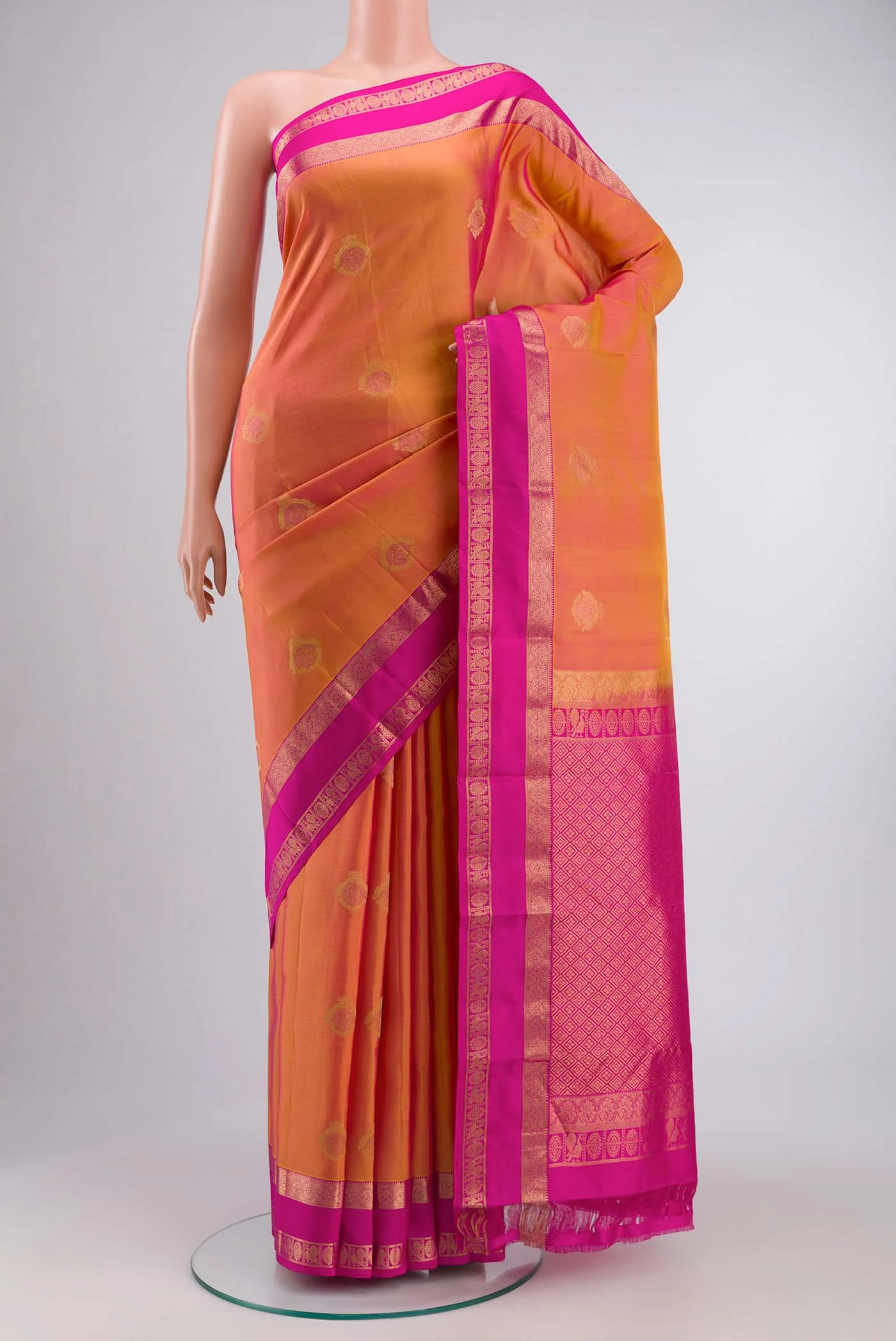 Pink Kanchipuram Silk Saree