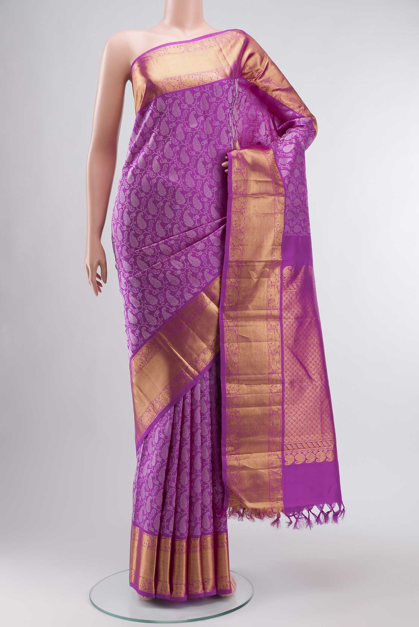 Magenta Kanjivaram Silk Saree