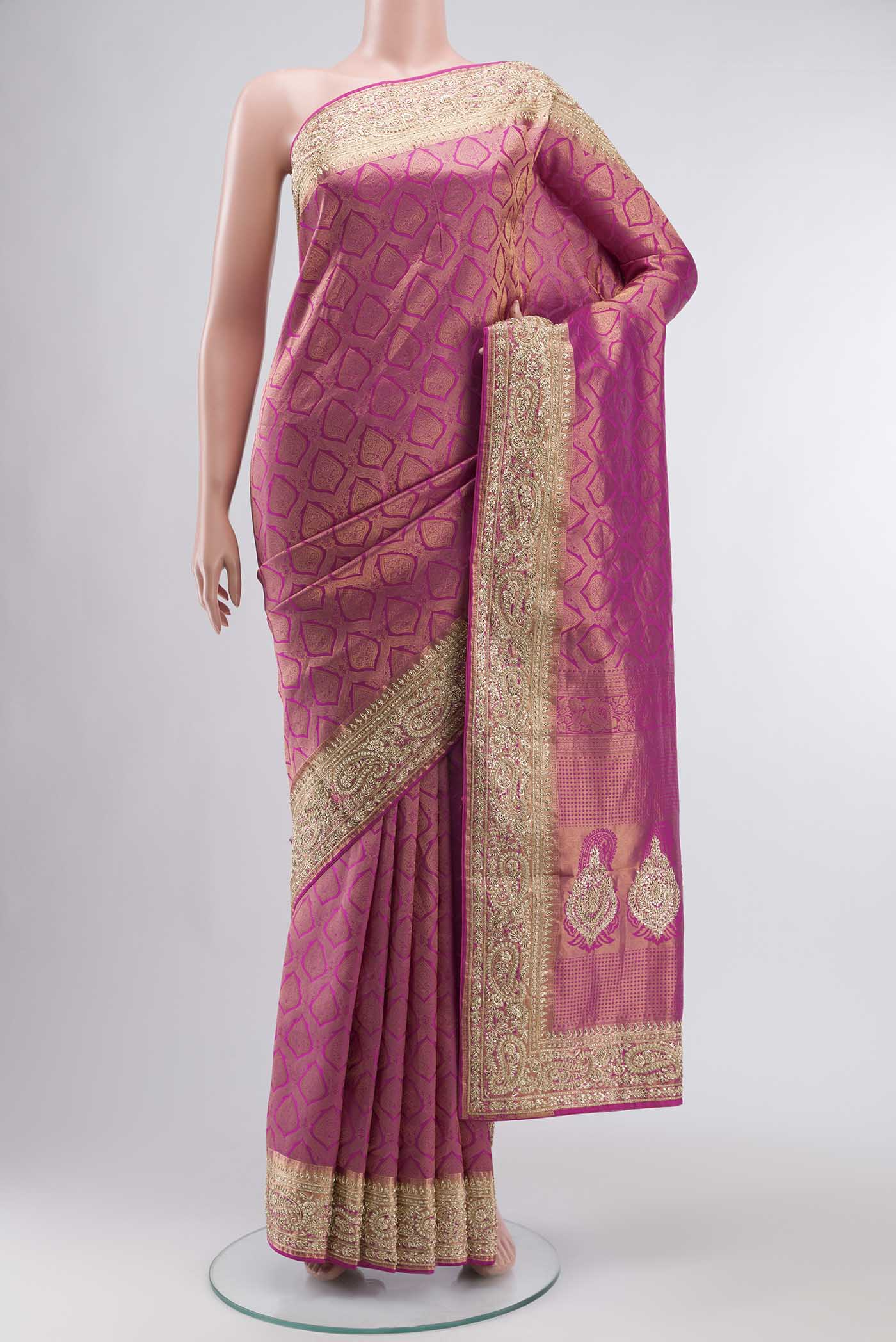 Pink Kanjivaram Silk Saree