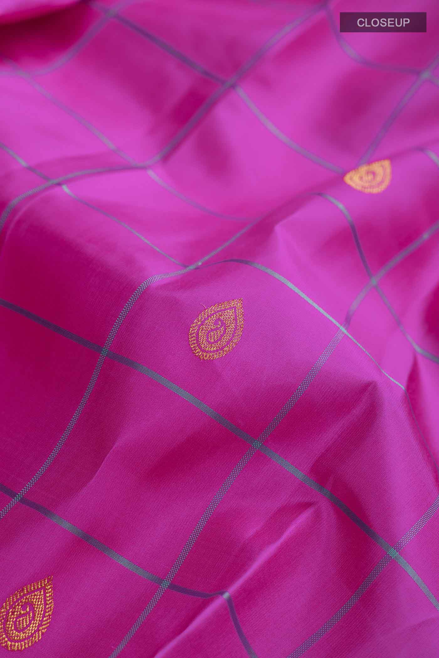 Pink Kanchipuram Silk Saree - Image 2