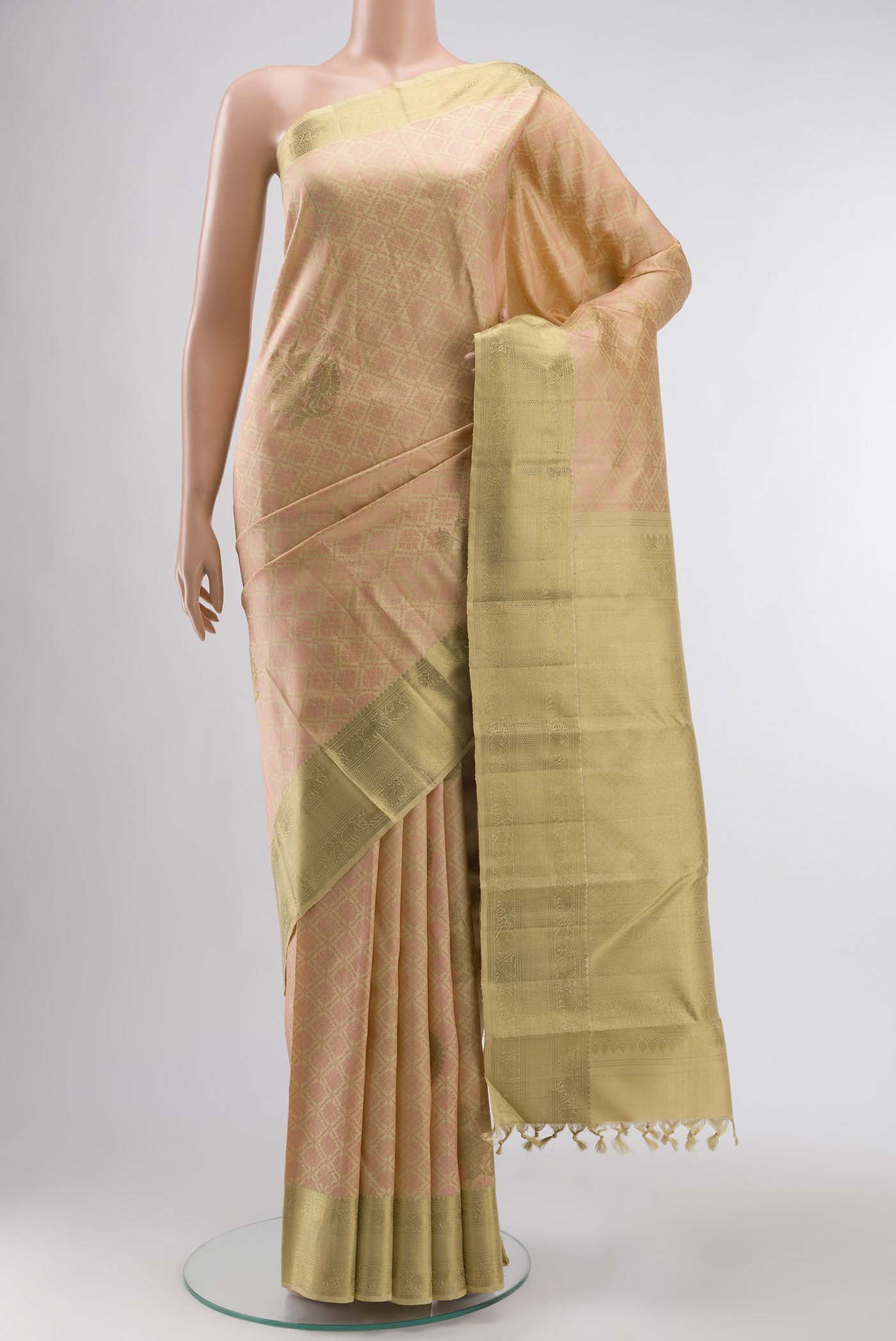 Pink Kanchipuram Silk Saree