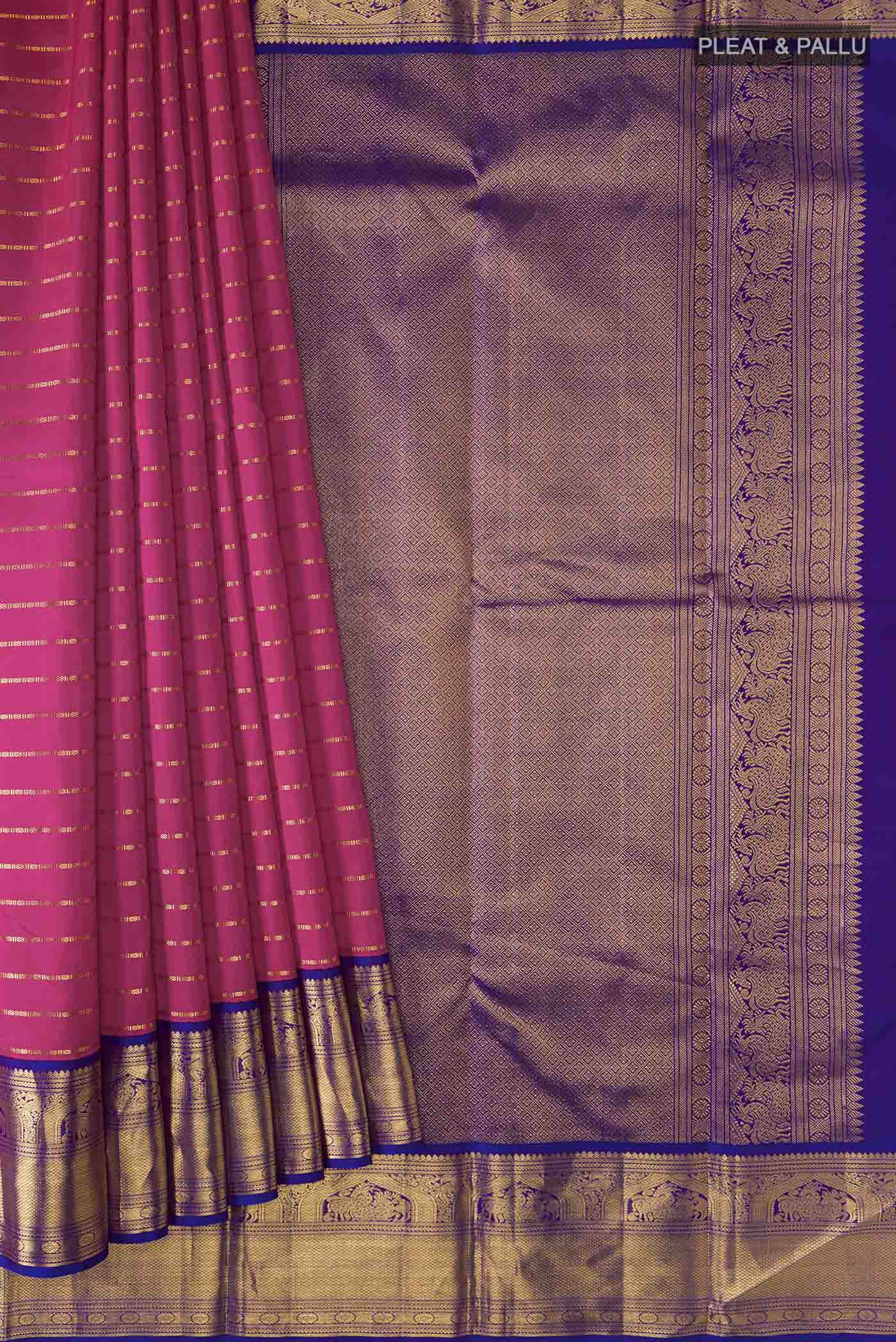 Pink Kanjivaram Silk Saree - Image 4