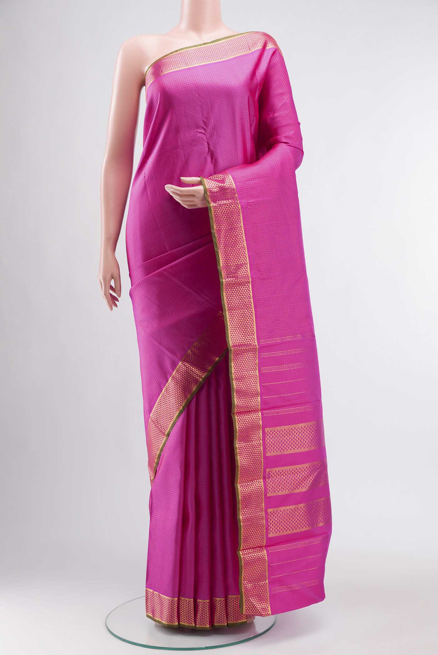Pink Kanchipuram Silk Saree