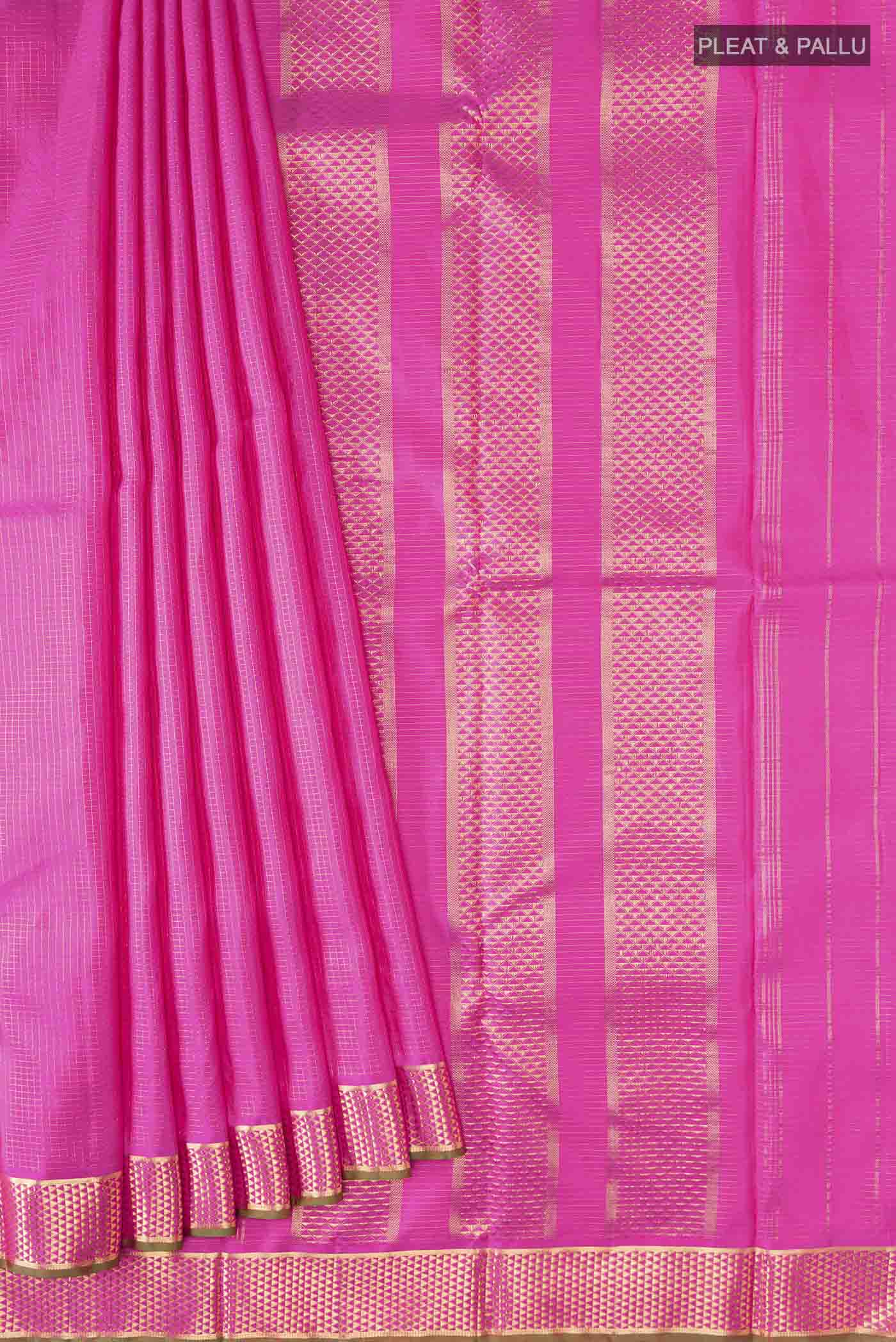Pink Kanchipuram Silk Saree - Image 4