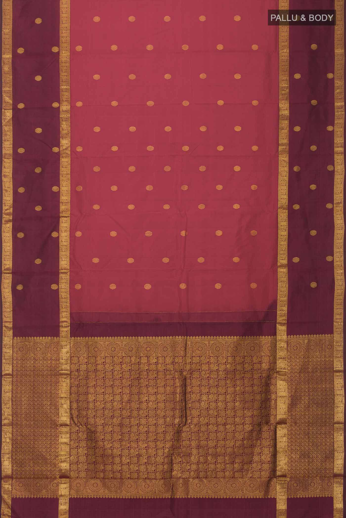 Pink Kanjivaram Silk Saree - Image 6