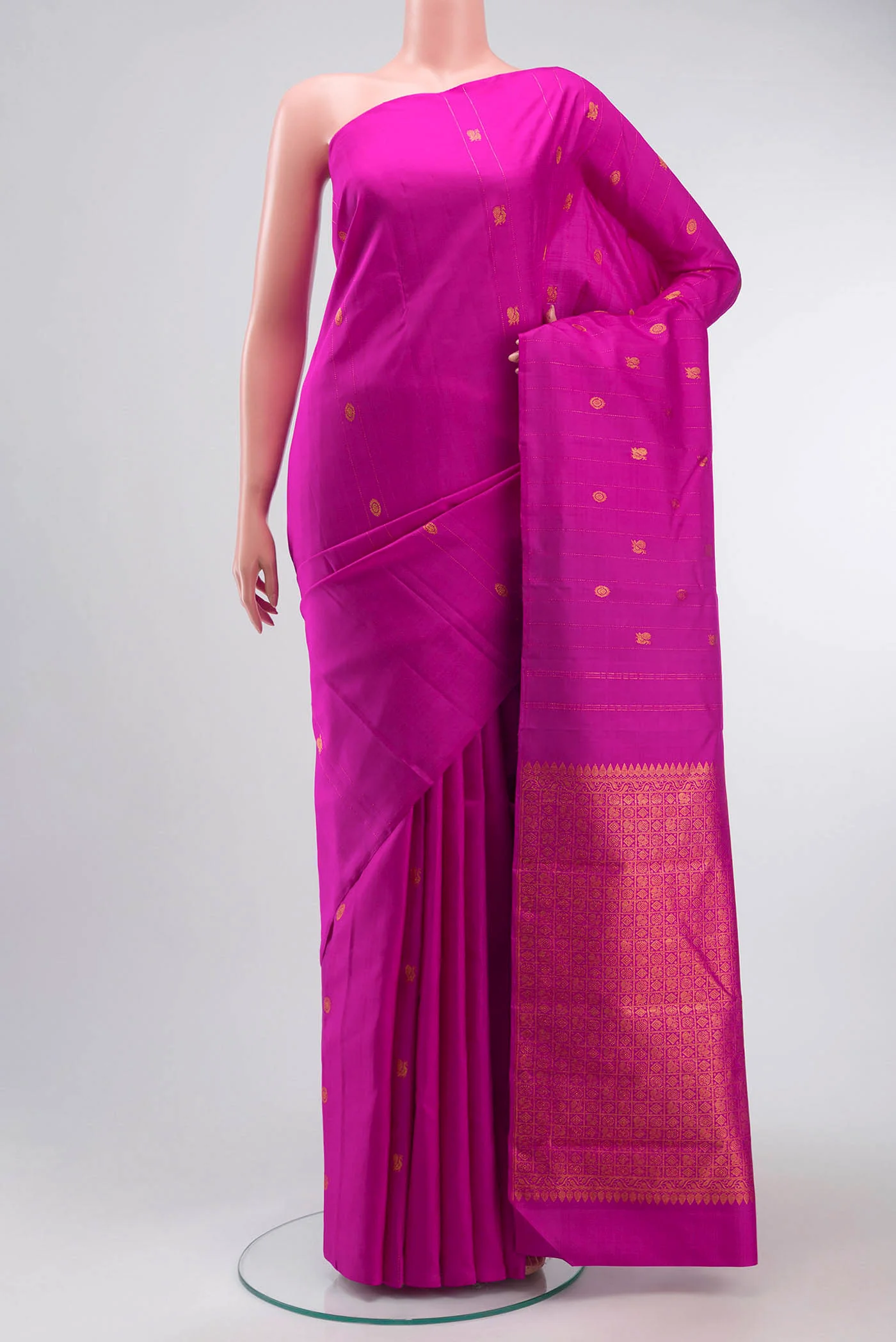 Pink Kanchipuram Silk Saree
