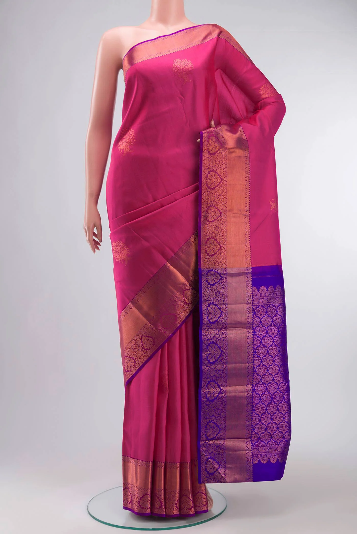 Pink Kanchipuram Silk Saree
