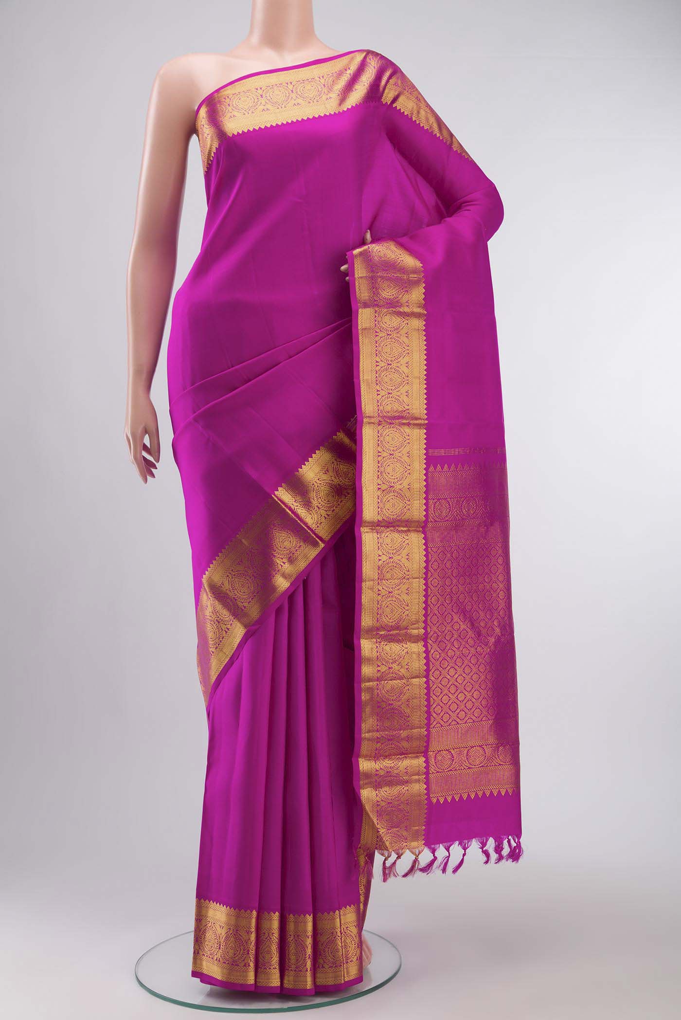 Pink Kanchipuram Silk Saree