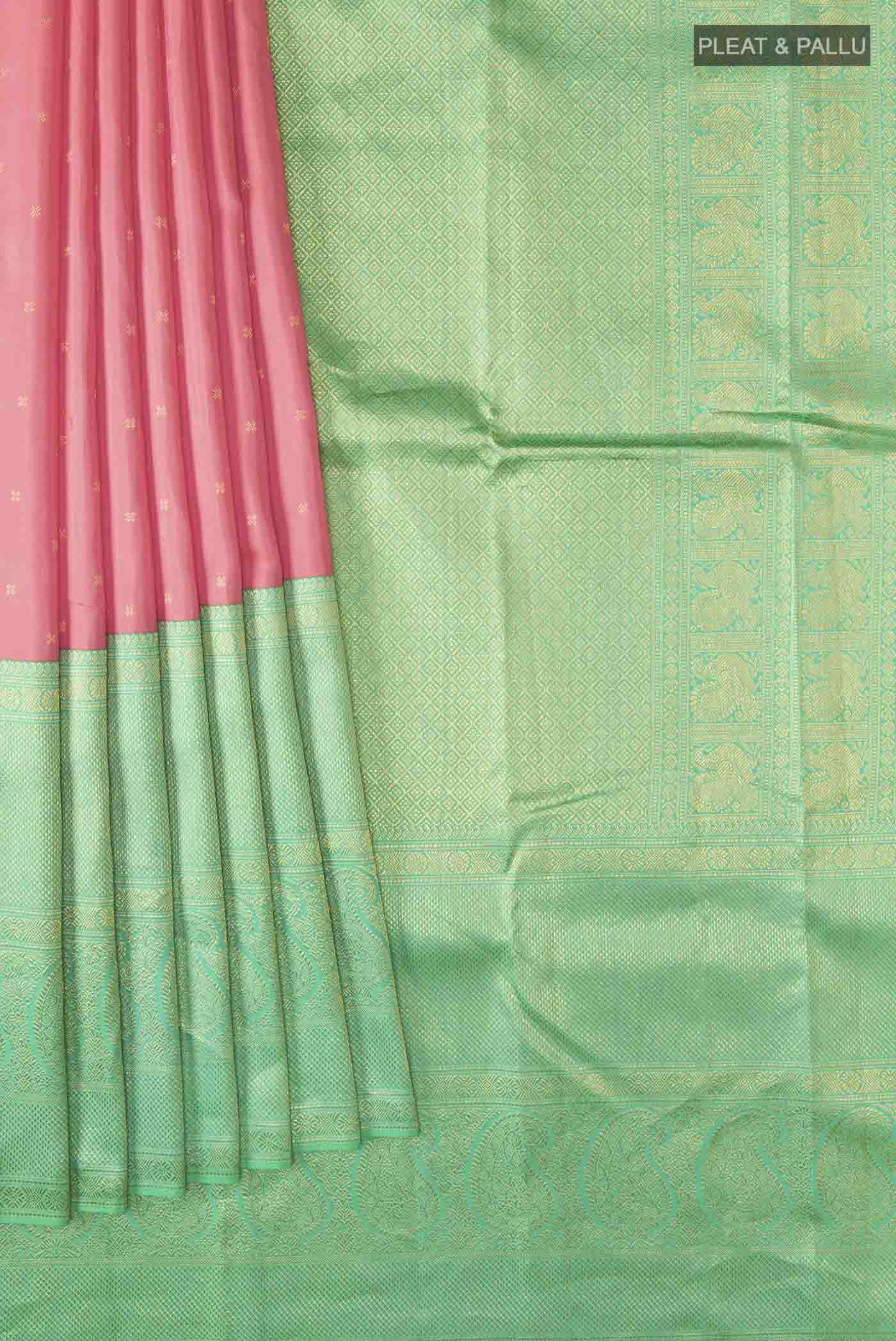 Pink Kanjivaram Silk Saree - Image 4