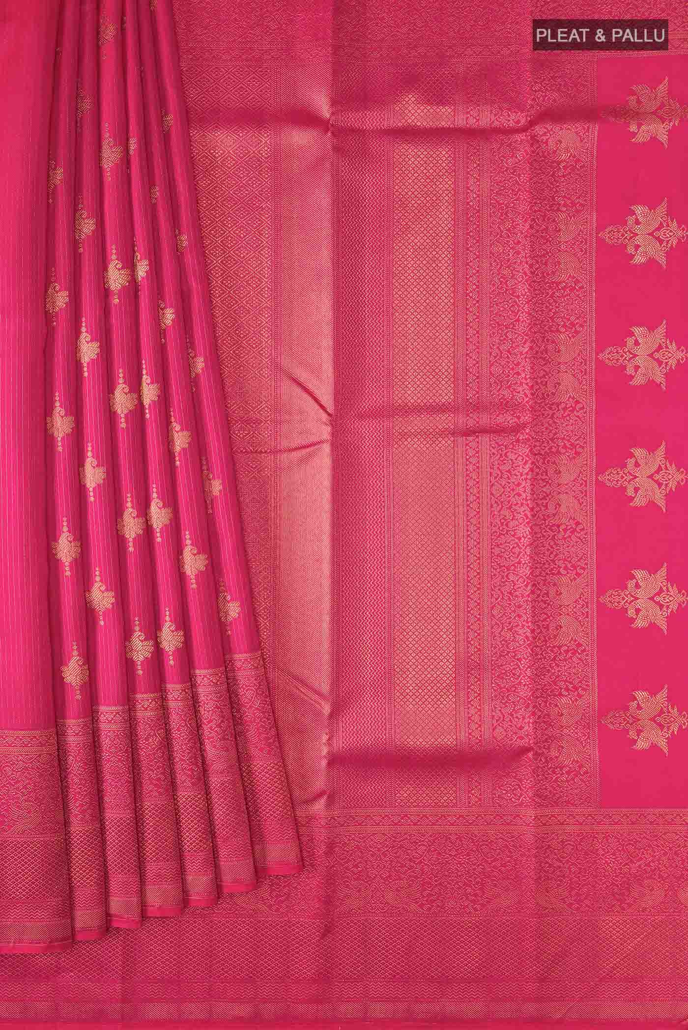 Pink Kanjivaram Silk Saree - Image 4