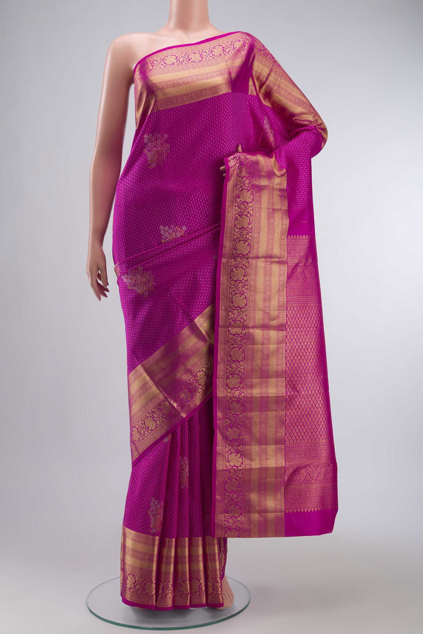 Pink Kanchipuram Silk Saree