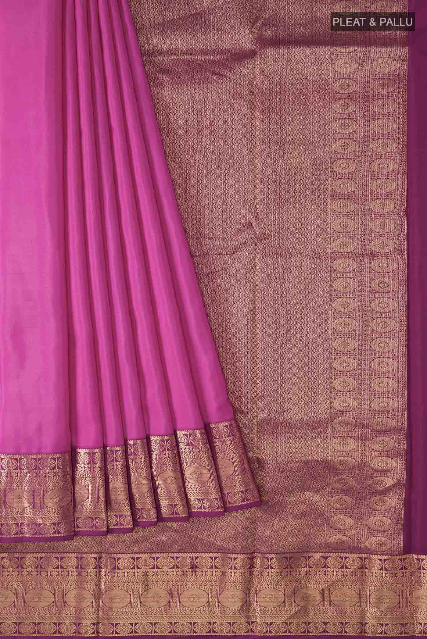 Pink Kanchipuram Silk Saree - Image 4
