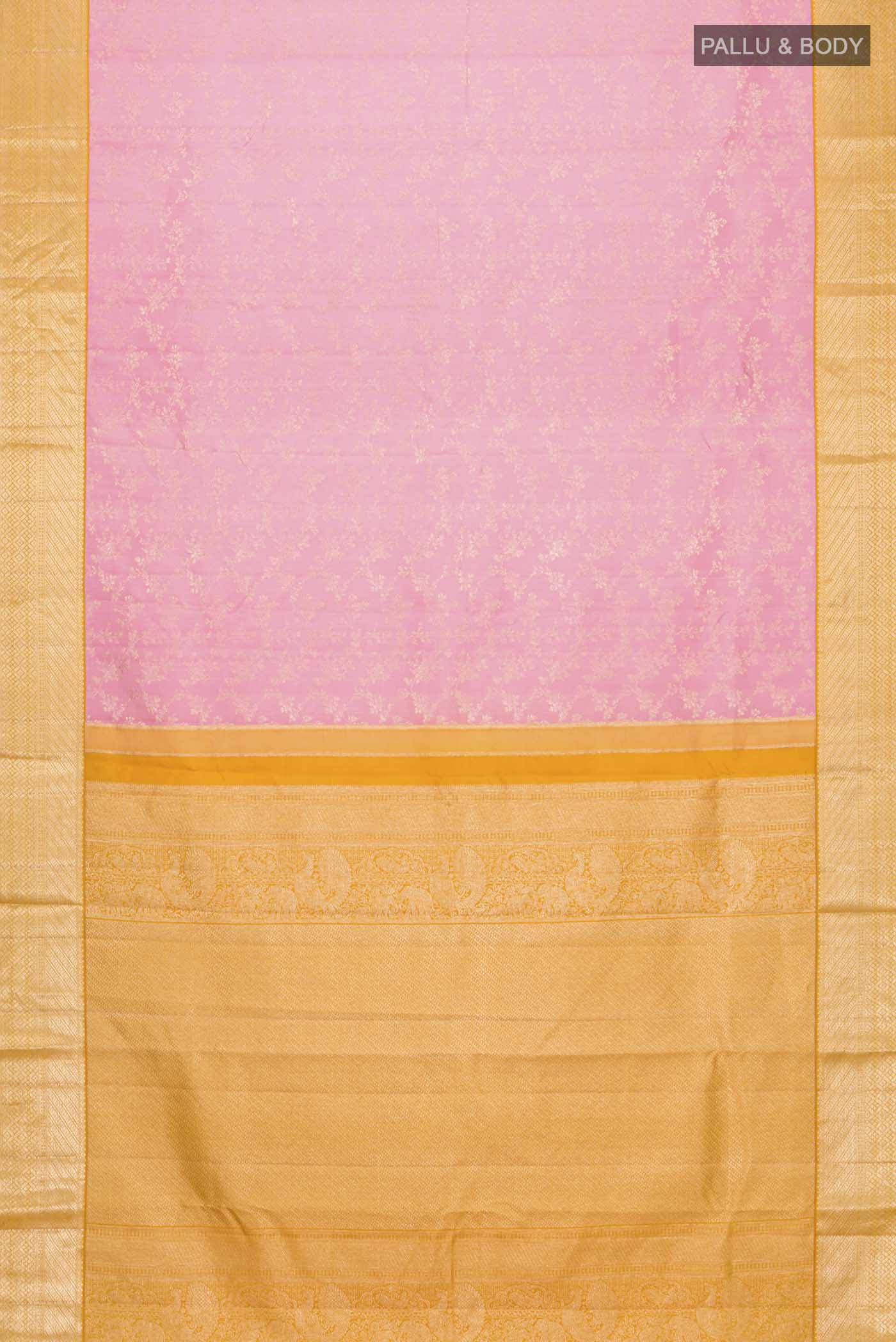 Pink Kanjivaram Silk Saree - Image 6