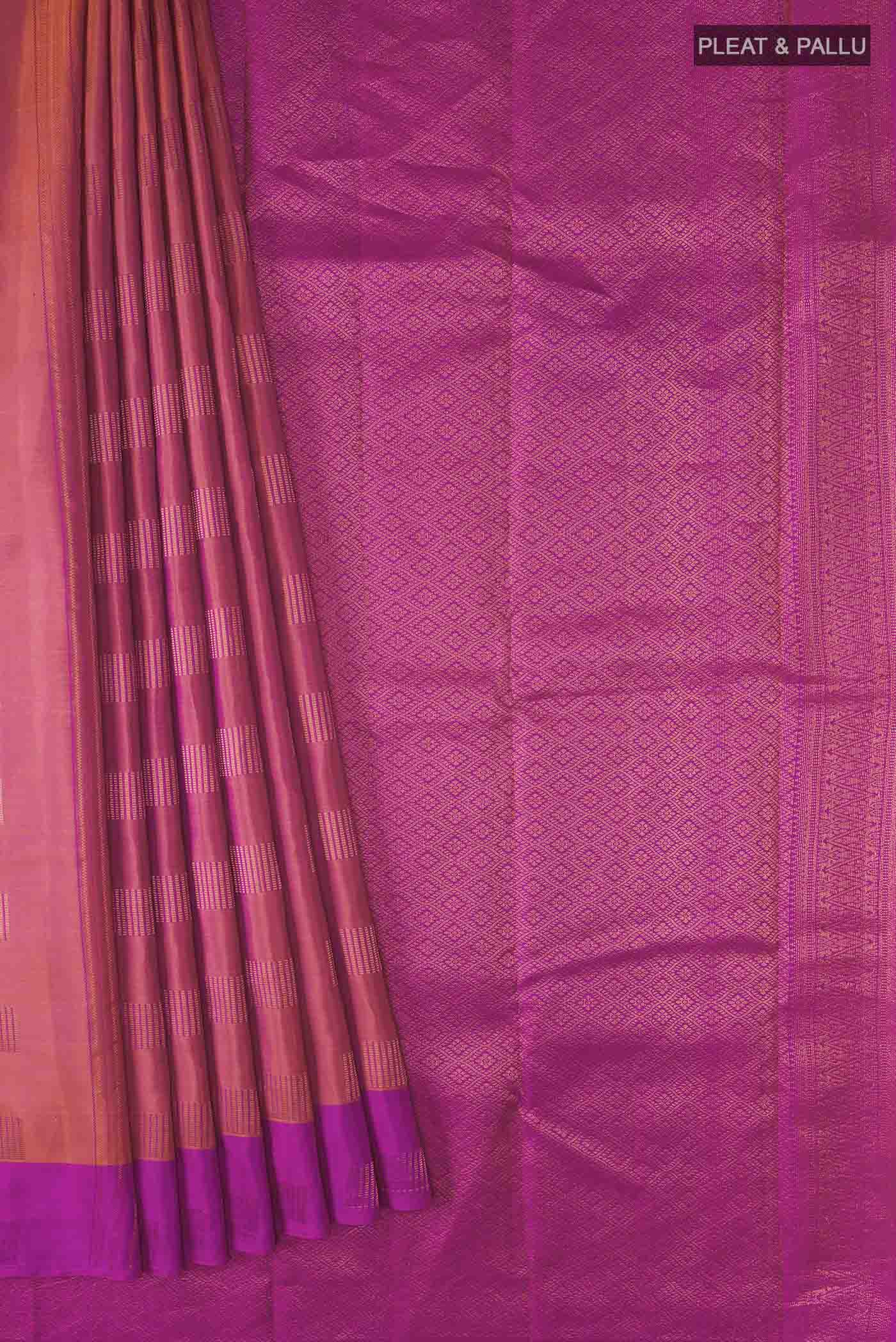 Pink Kanjivaram Silk Saree - Image 4