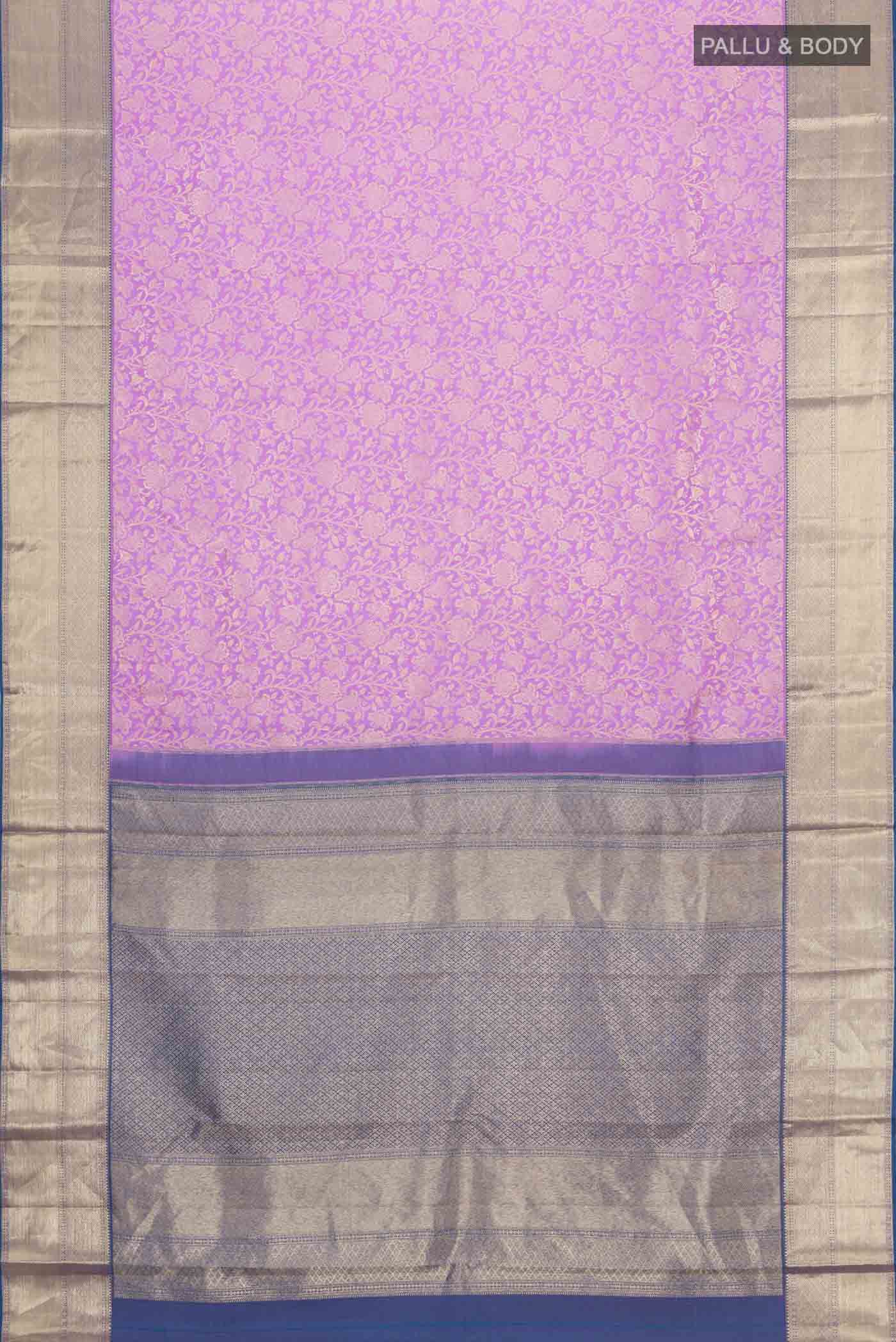 Lavender Kanchipuram Silk Saree - Image 6