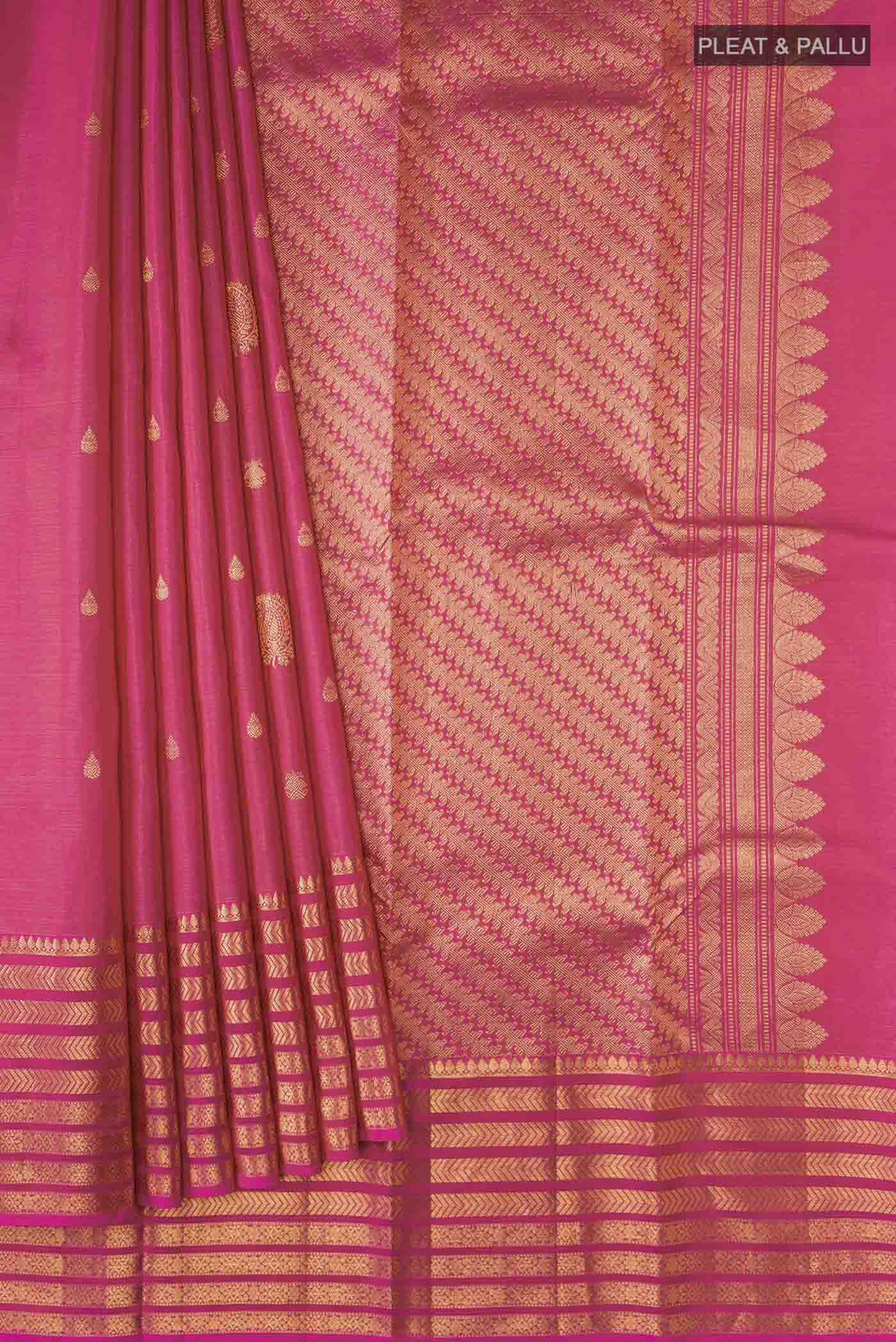 Pink Kanjivaram Silk Saree - Image 4