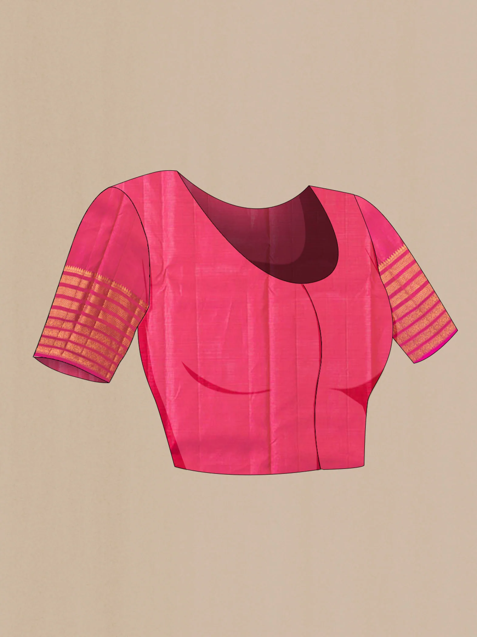 Pink Kanjivaram Silk Saree - Image 5