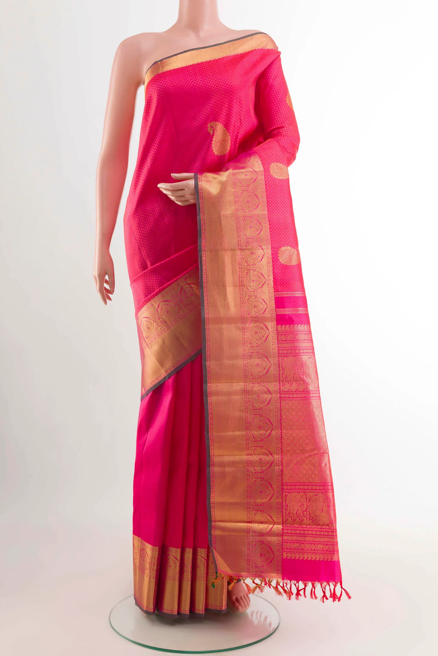 Pink Kanjivaram Silk Saree